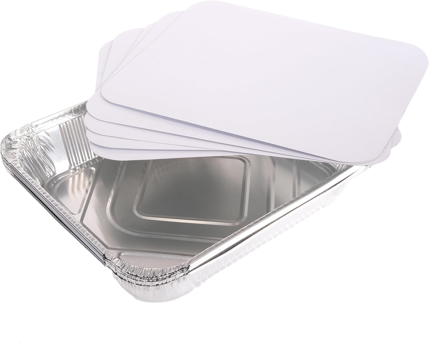 Home Master Foil Tray with Lids, Large, 32 Cm X 26 Cm X 6 Cm Size (Pack of 5) image number 3
