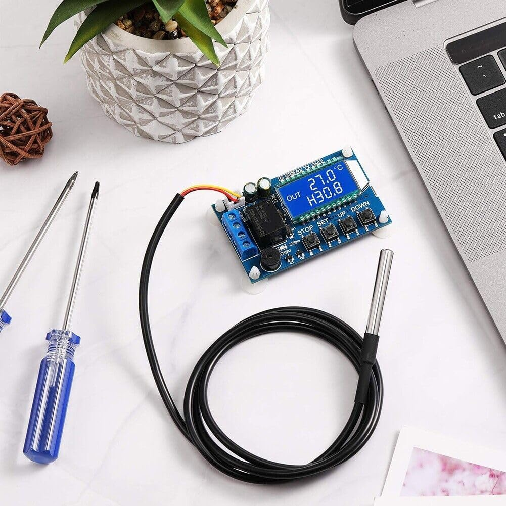 2PCS 5 Meters DS18B20 Temperature Sensors Equipped with Xh2.54-3Pin Terminals, Waterproof Digital Temperature Probe Sensors Compatible with Arduino, Raspberry, Pi