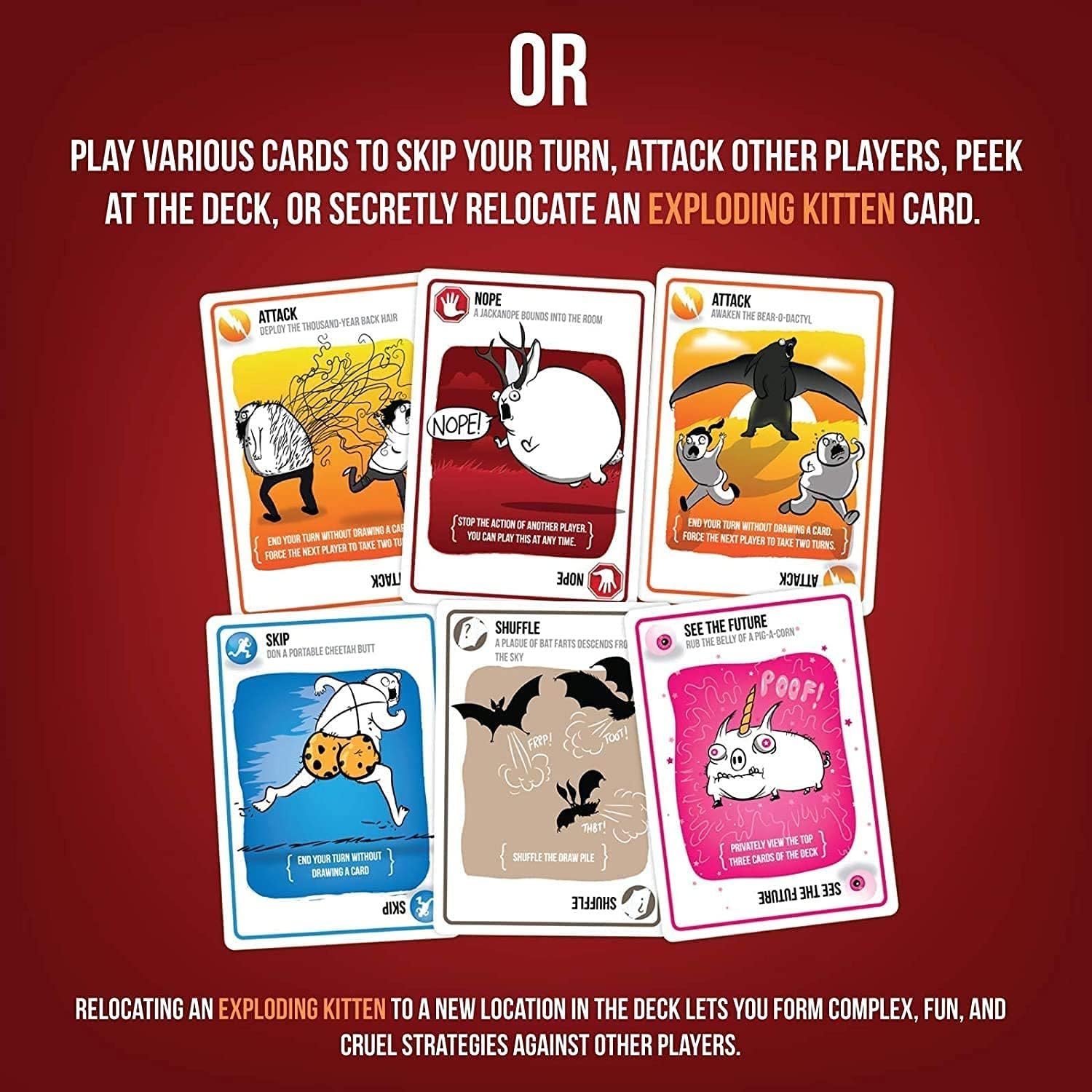 The Bundle Pack | Exploding Kittens Card Game | Original | +Free Card Sleeves | for 2-5 Players, 2 Min to Learn, 15 Min to Play | Original Super Value Pack image number 2