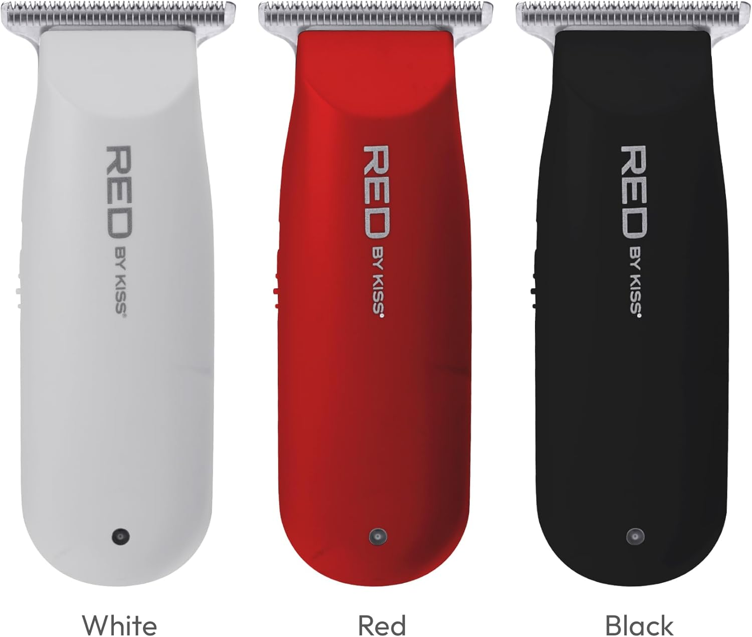 Red by Kiss Hair Clipper, Mini Cordless Hair Trimmer, Long Lasting Hair Cutting Kit, USB-C Rechargeable Haircut Beard Trimming Clippers for Men Women Kids, Portable Grooming Kit (Black)