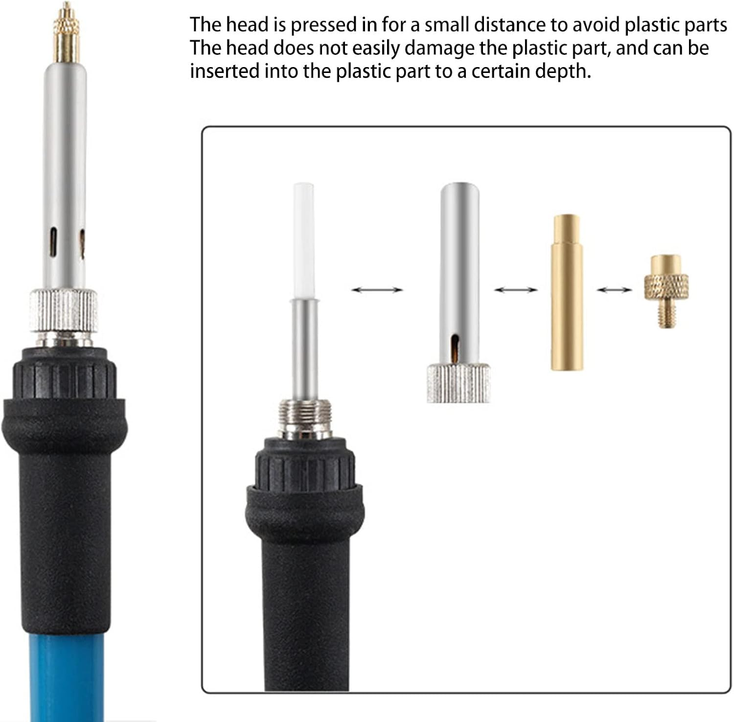 Universal Soldering Iron Tip M2 M2.5 M3 M4 M5 M6 1/4 Inch M8, Heat Set Insert Tip, for 3D Printer Parts image number 1
