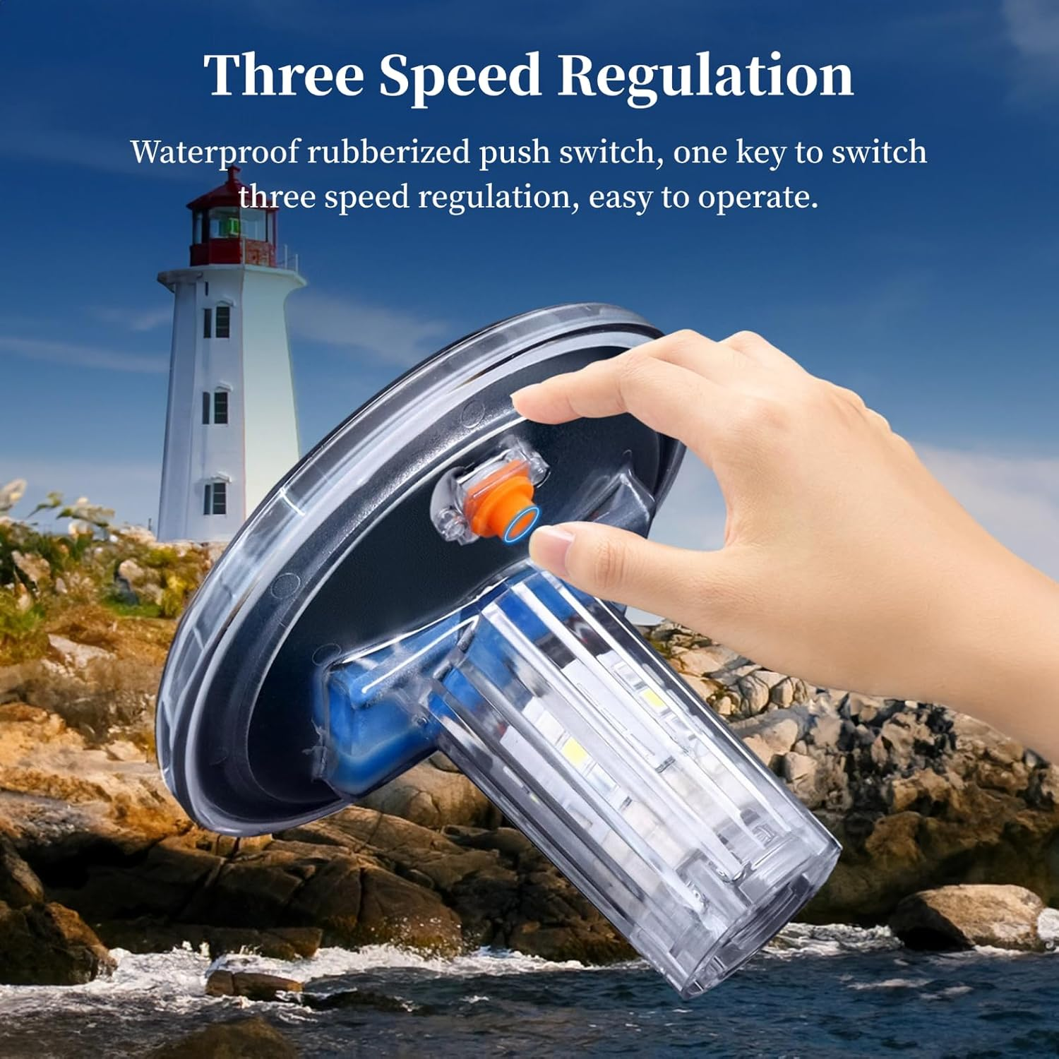 Solar Strobe Warning Light, Waterproof LED Flashing Safety Light, Outdoor Emergency Warning Lamp with Switch for Construction Traffic Dock Marine Beacon Road Signs image number 5