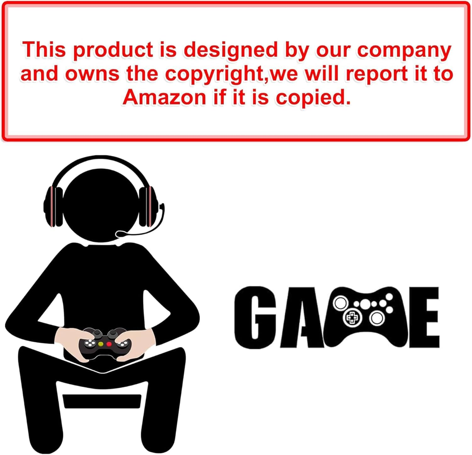 Gamer Wall Decals Stickers Glow in the Dark Wall Decals Game Wall Stickers Gaming Controller Wall Decals Game Room Decor Video Game Decal for Boys Kids Girls Bedoom Playroom Wall Decor&hellip; (Sky Blue) image number 1