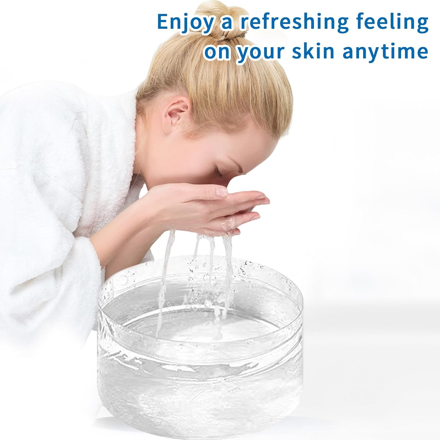 Hxryagi 2Pcs Foldable Bowl for Face Ice Bath,Ice Bath Bowl for Dipping Face image number 2