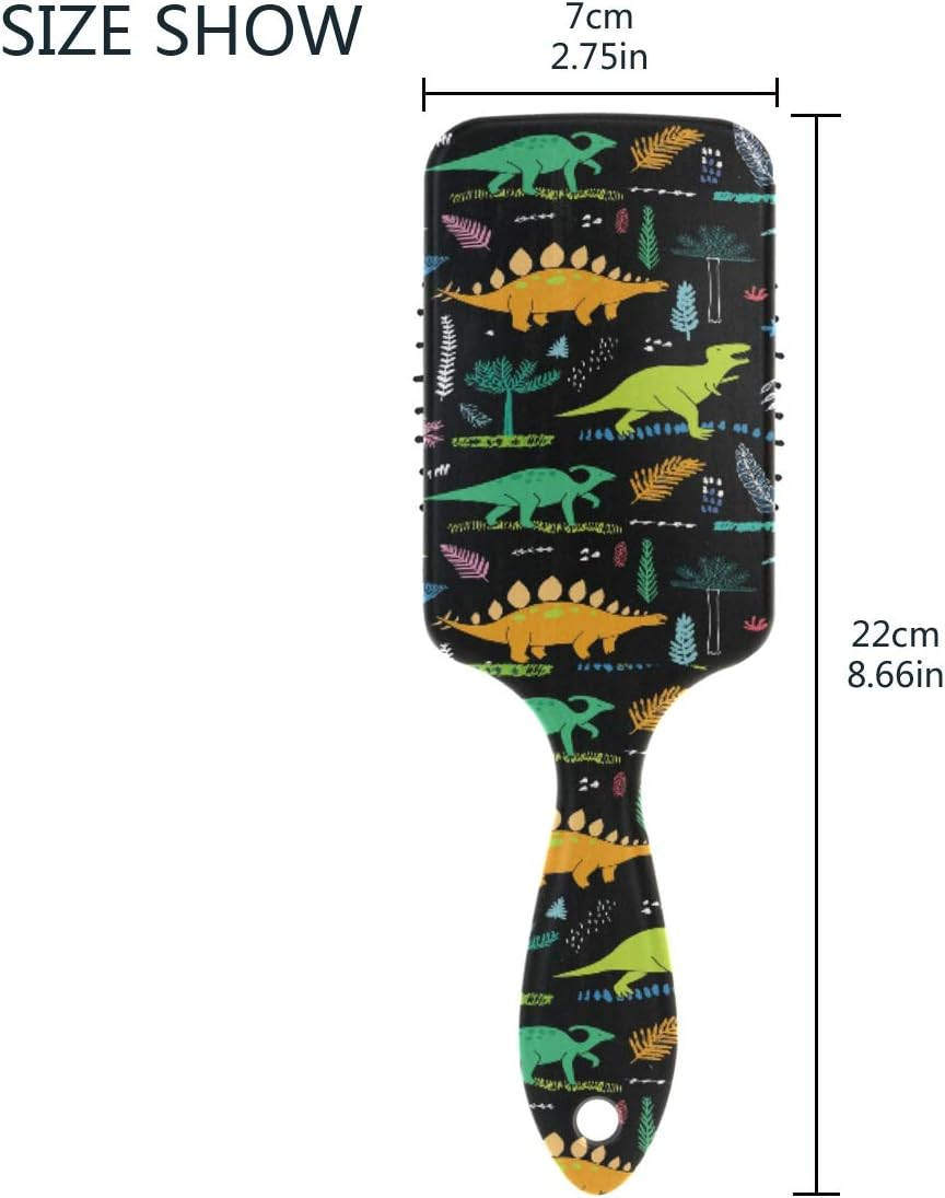 Funny Dinosaurs Hair Brush for Wet & Dry Hair Grip Soft Bristles for anti Static & Frizz Air Cushion Comb for Women Girls image number 3