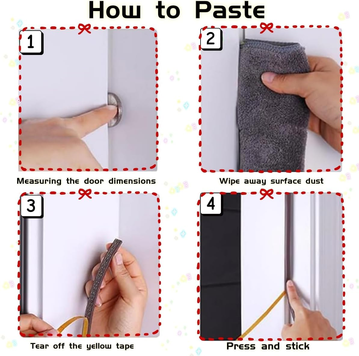 Anti-Collision Rubber D Type Foam Sealing Tape,Weather Stripping Tape, Self Adhesive Noise Insulation Strip for Door Window Frame Gap, Indoor Weather Seal 10M-Door Self-Adhesive image number 1