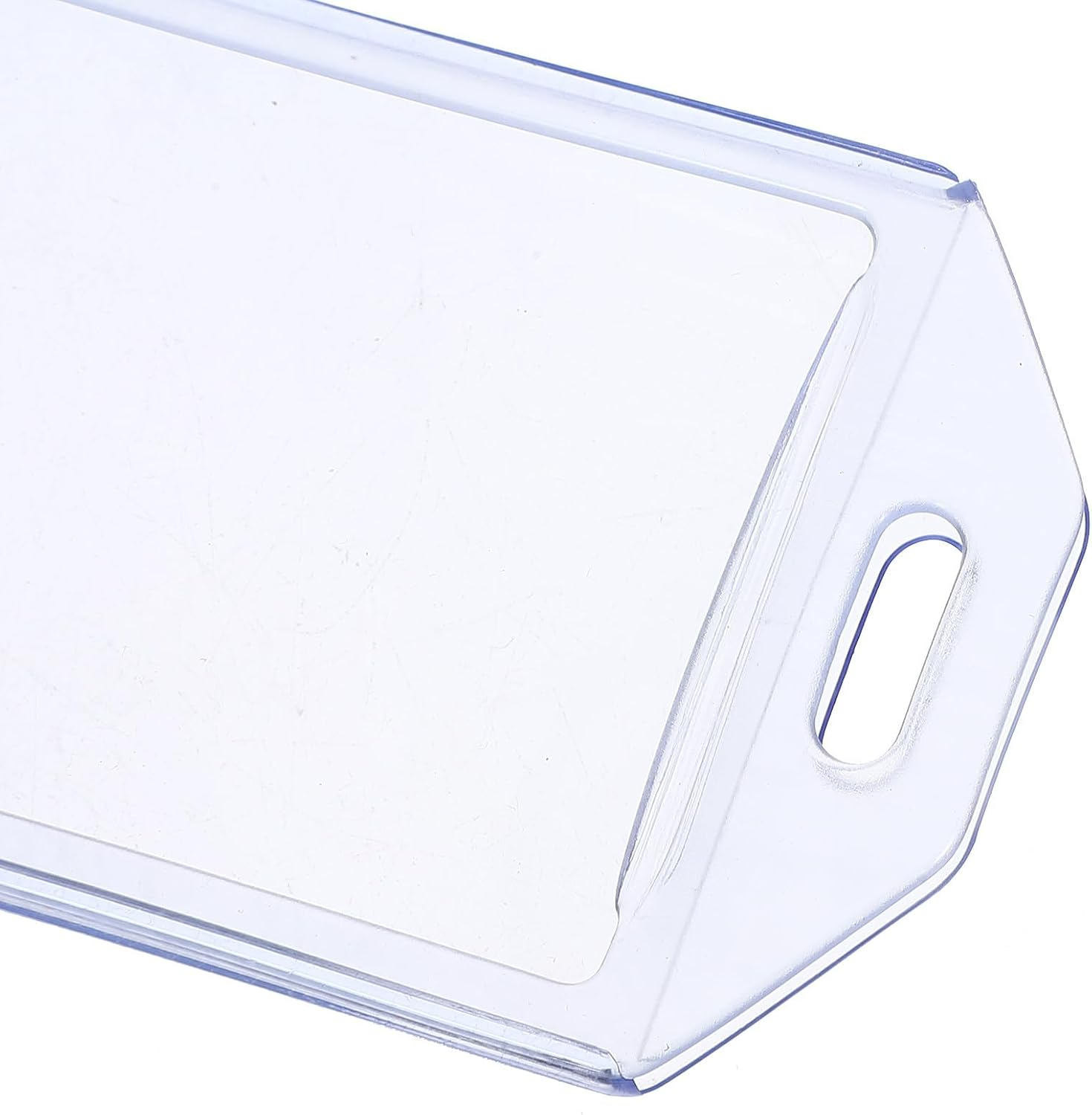 HIAKDOFT 10 Pcs Clear PVC Luggage Tags with Prepunched for Easy Attachment Transparent Name Badge Holders for Travel Suitcases Backpacks School Bags Protective Scratch Resistant Id Card