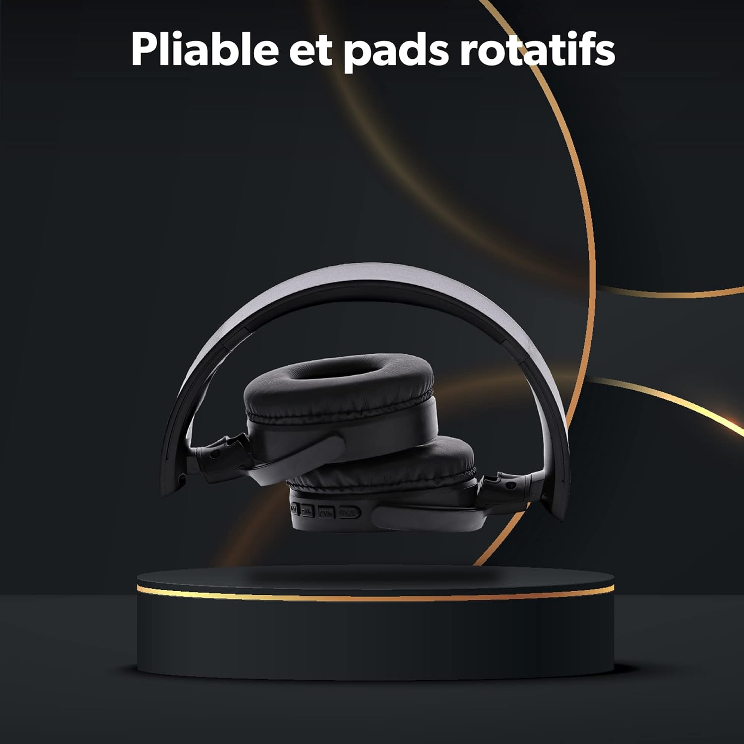 T'NB Bluetooth 5.0 Wireless Headphones, up to 8 Hours Playtime, Foldable, Adjustable, Jack, Lightweight and Comfortable, Over-Ear Headphones, Built-In Microphone, Built-In Controls image number 5