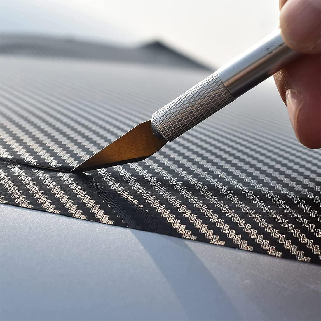 Car Vinyl Wrap Window Tint Film Tool Kits with Felt Vinyl Squeegee, Craft Weeding Pen Cutter Knife, Soft Go Corner Wrap Stick Squeegee for Corner Full Adhesive Vinyl Wrap Wallpaper Contact Paper