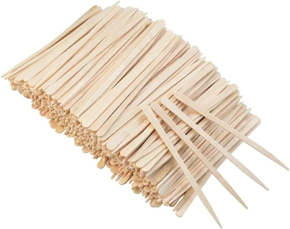 500 Pcs Wooden Waxing Spatulas Sticks Pointed Small Wood Wax Sticks Applicator Disposable Tool for Hair Removal Eyebrow Upper Lip Face Shaving Beauties Factory image number 6