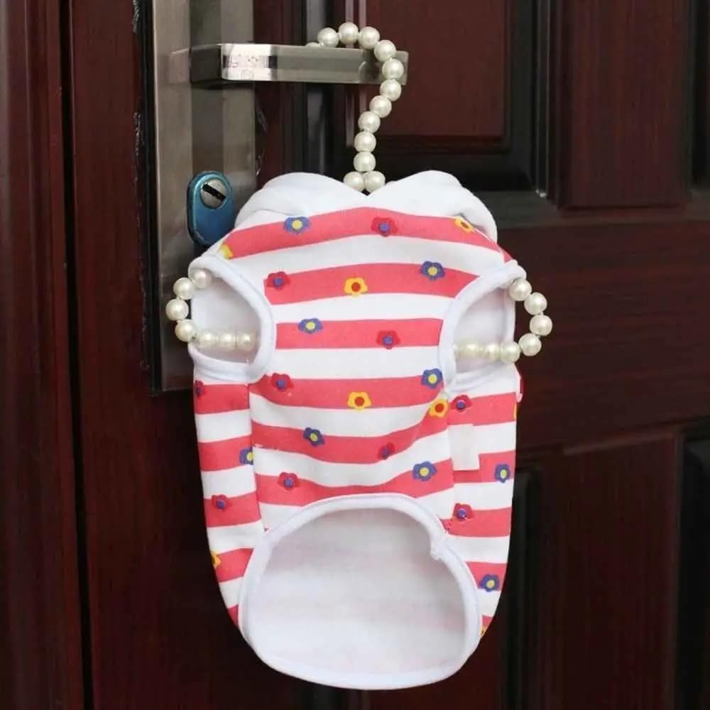 3 Pack Small Pearl Beads Metal Elegant Clothes Hangers for Kids Children Pet Dog (White) image number 4