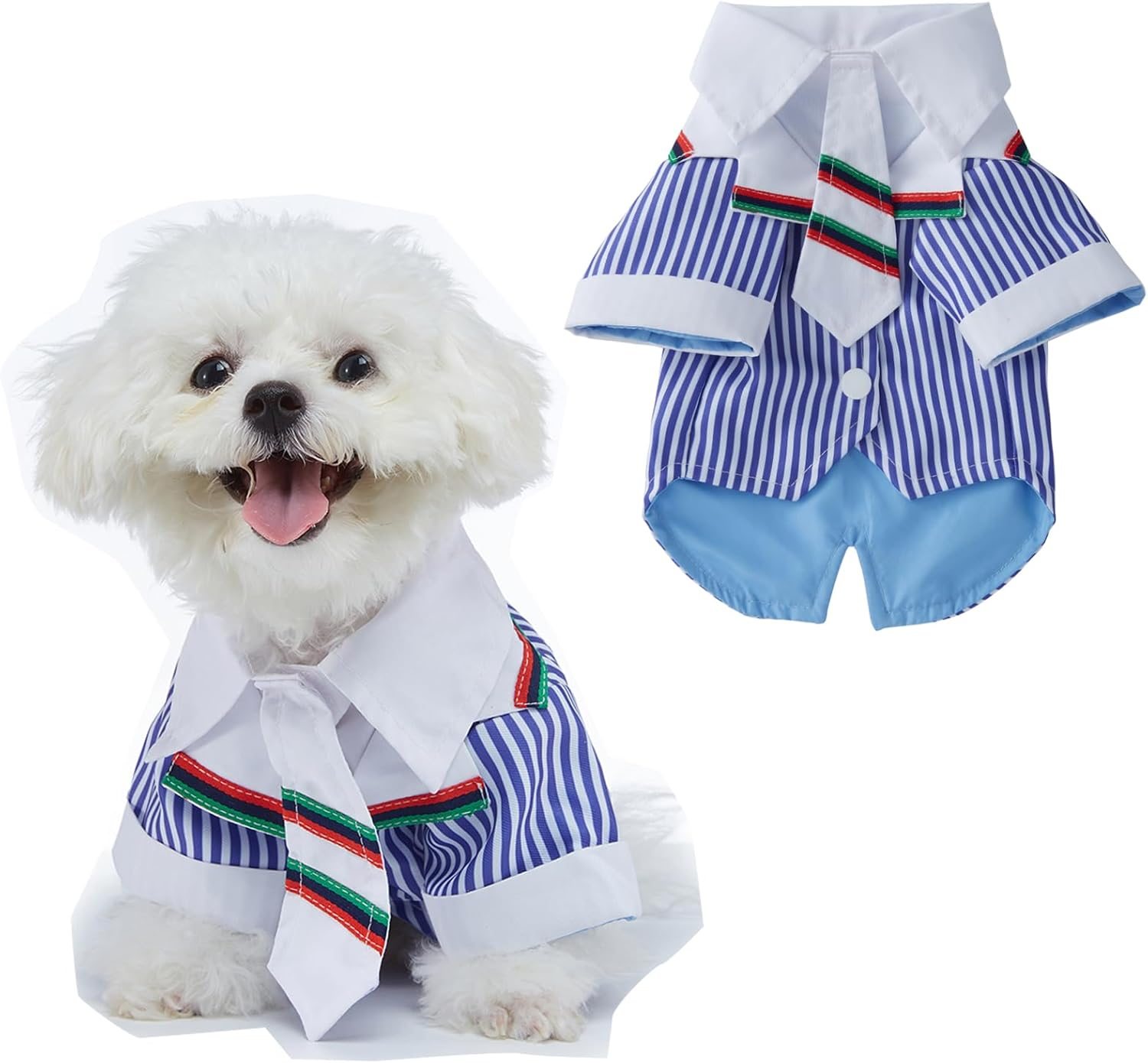 Small Dog Tuxedo, Dog Wedding Suit Puppy Formal Shirt, Dog Suit Formal Tuxedo with Black Bow Tie Small Medium Dogs Outfit for Party Birthday Festiva,Brown M