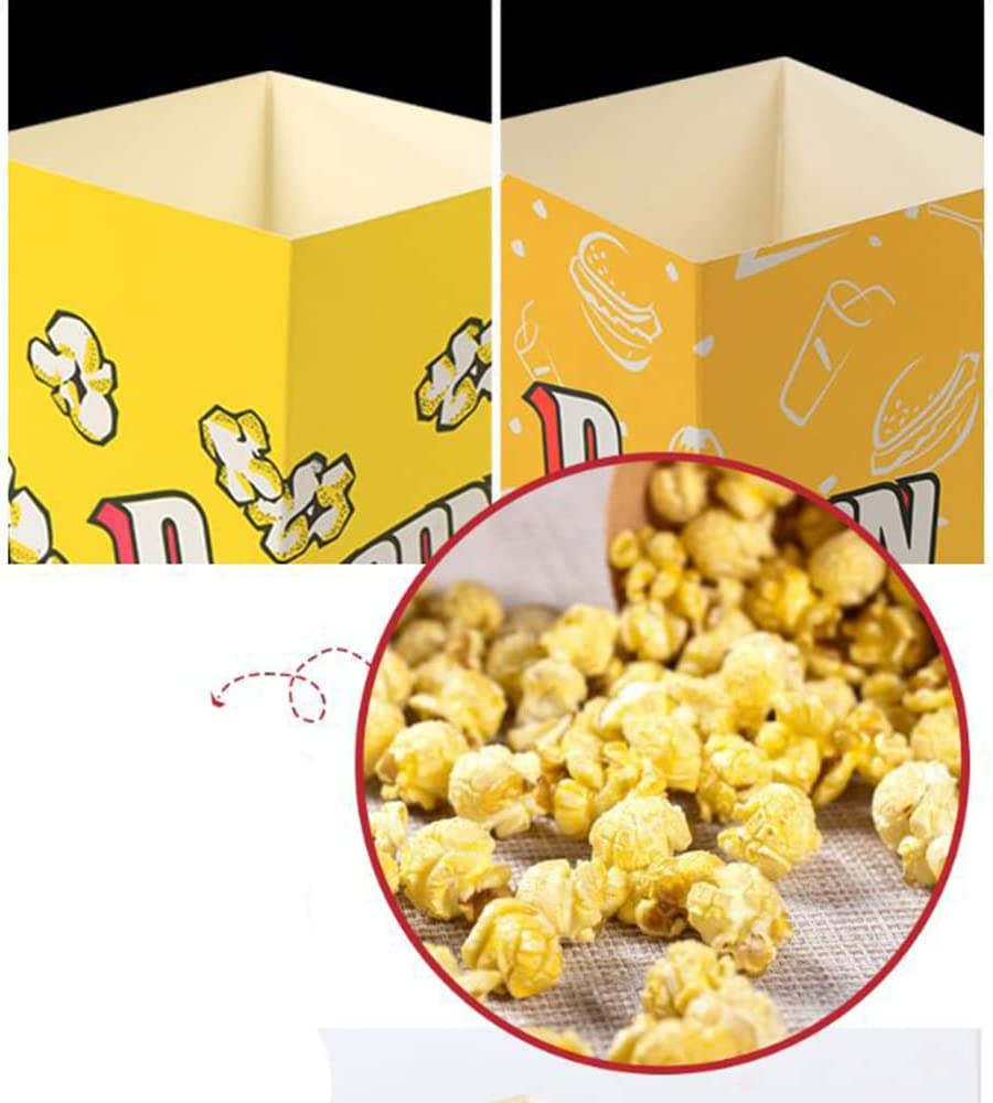 50PCS Popcorn Bags,Retrostyle-Movie Night Accessory, Party Supply, Cardboard, 48 Oz Popcorn Containers for Movie Night -7.87" Tall X 3.8" Top Diameter image number 4