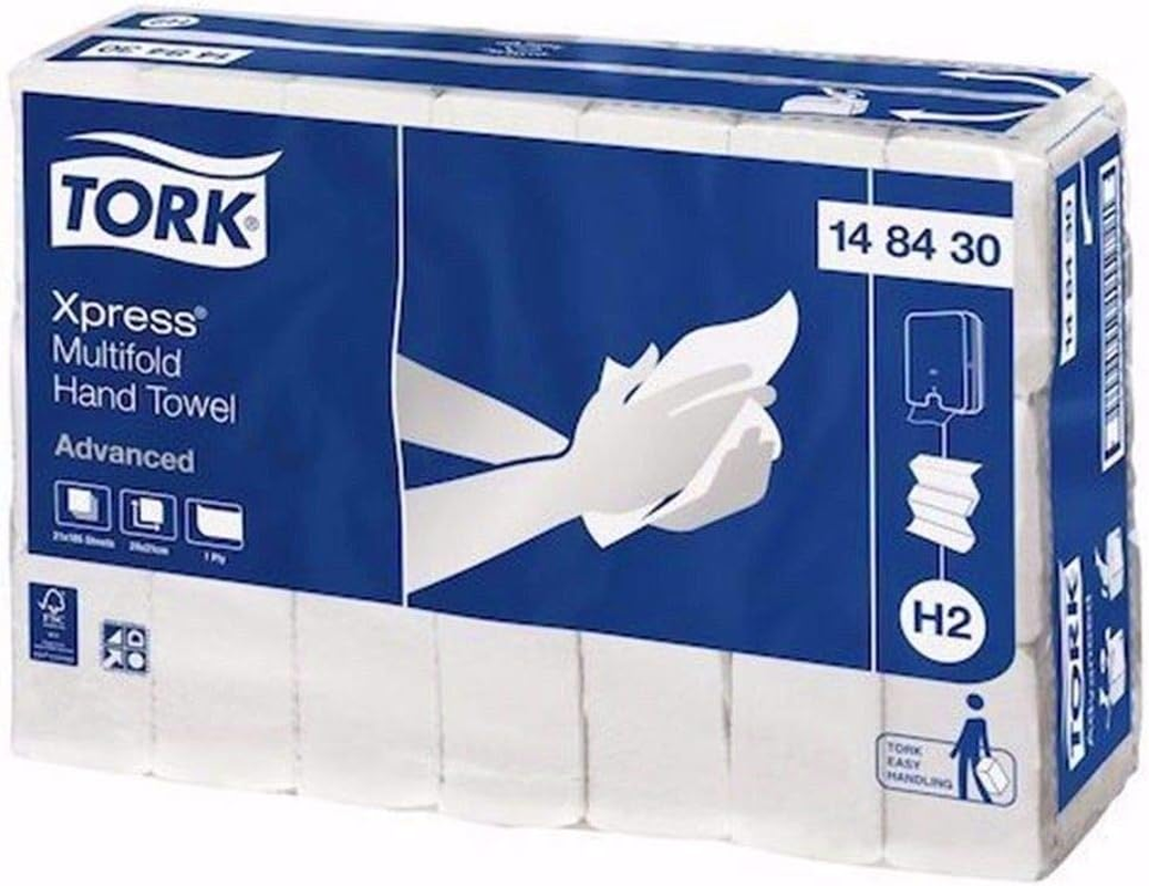 Tork Xpress Multifold Slimline H2 Hand Towel, 185 Piece (Pack of 21) image number 1