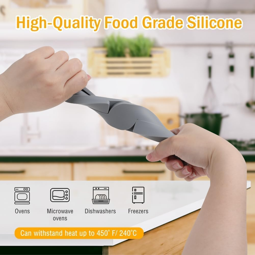 3 Pack Foldable Silicone Trivet Trivet Pad for Hot Pots and Pans, Heat-Resistant Pad Silicone Pot Holder for Hot Dishes (Black) image number 3