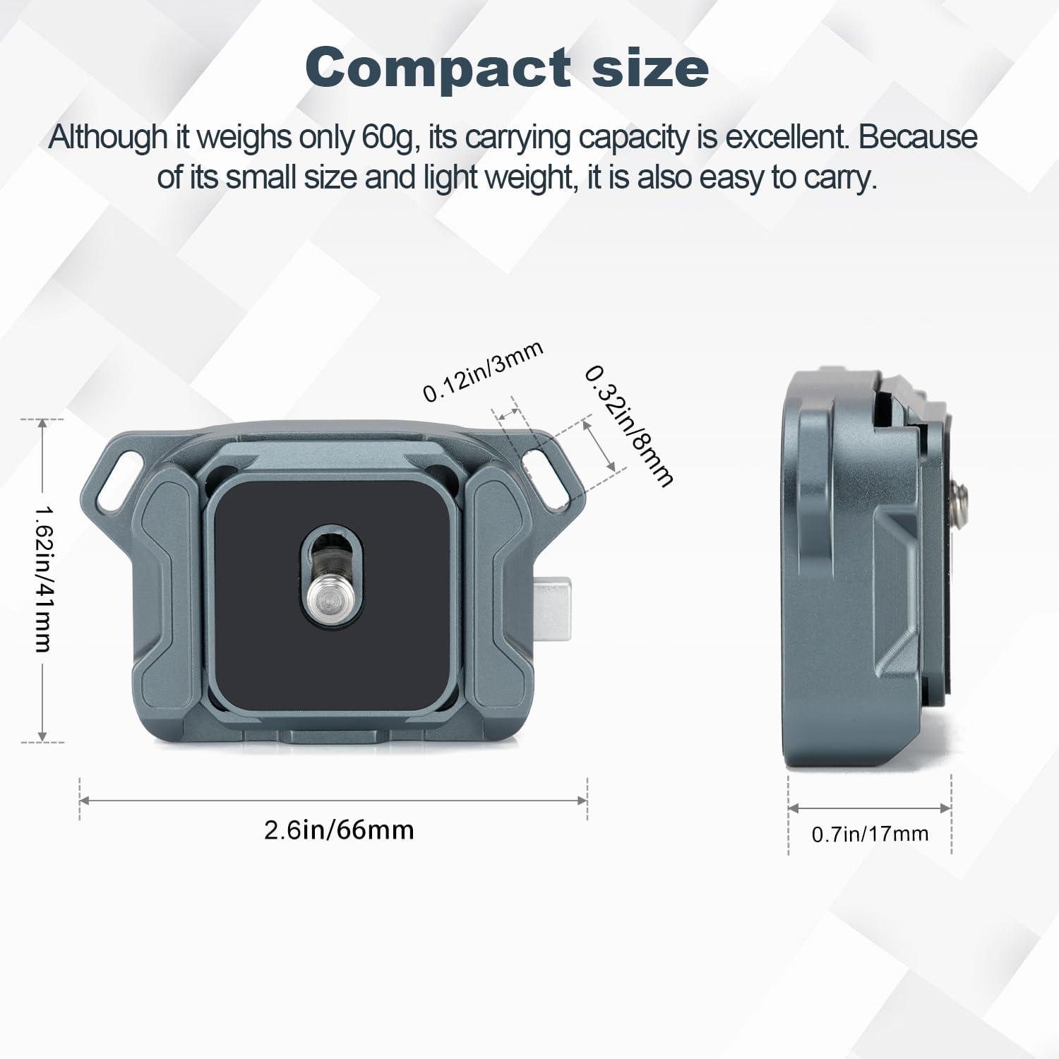 Koolehaoda Camera Shoulder Strap Mount Quick Release Kit, QR Plate Capture Camera Clip for Camera to Shoulder Strap Quick Mount/Release (QB-2 Quick Release Kit) image number 2