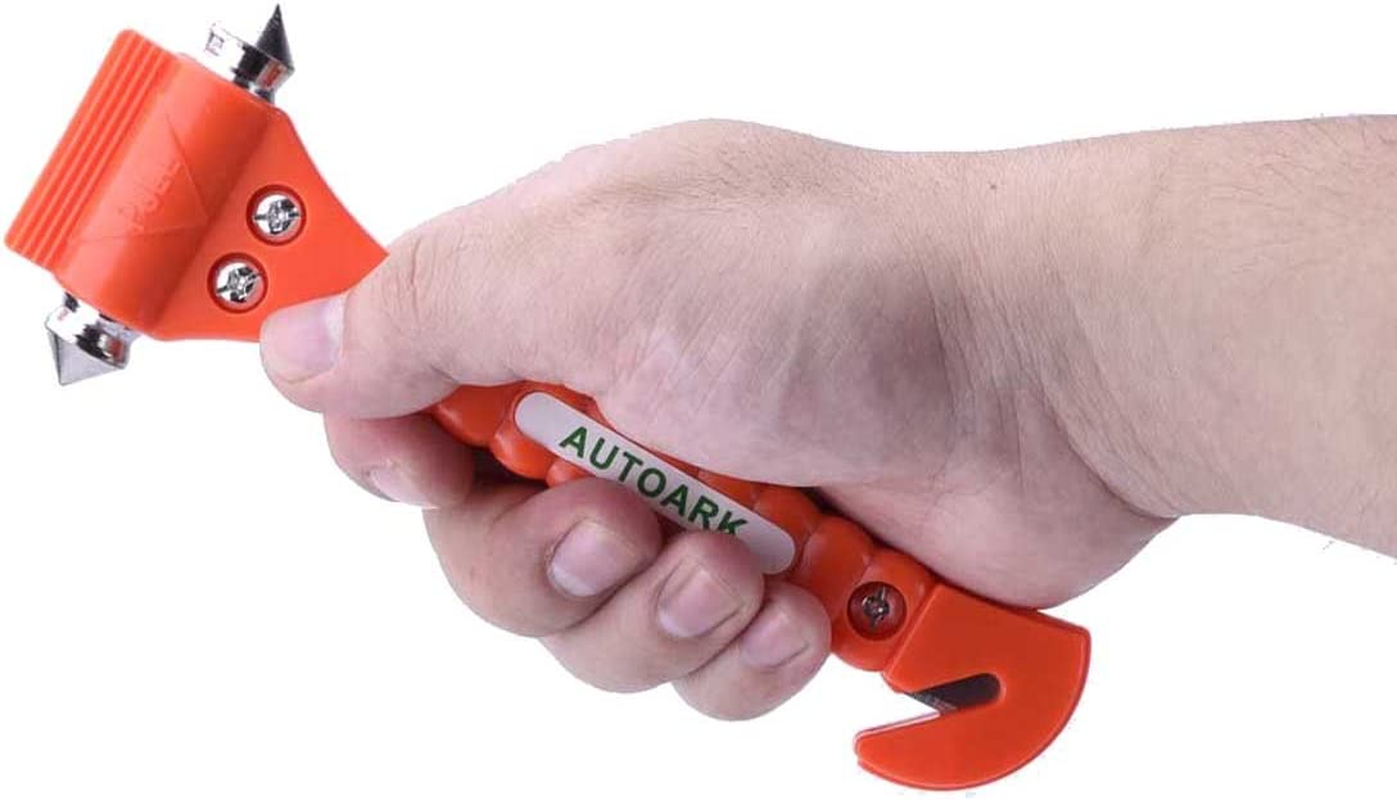 Autoark Car Safety Antiskid Hammer Seatbelt Cutter Emergency Class - Window Punch Breaker Auto Rescue Disaster Escape Life-Saving Hammer Tool,2 Pack,Az-012 image number 3