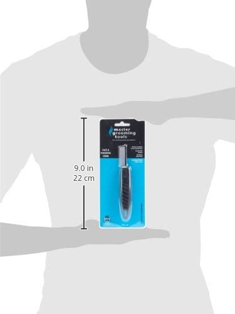 Master Grooming Tools Face & Finishing Combs &mdash; Ergonomic Combs for Grooming Dogs, 6&frac14;", Black image number 3