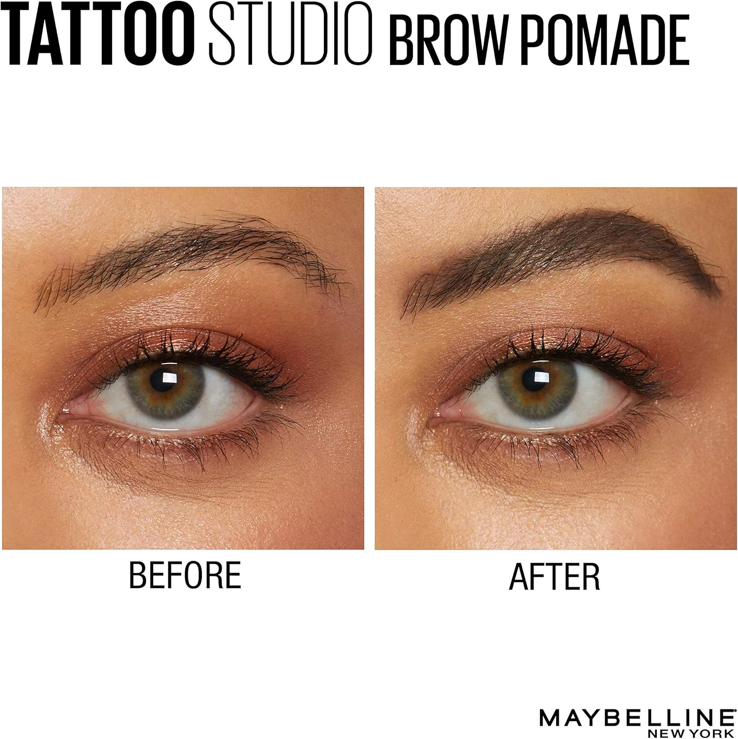 Maybelline New York Tattoostudio Brow Pomade Long Lasting, Buildable, Eyebrow Makeup, Deep Brown, 1 Count image number 3