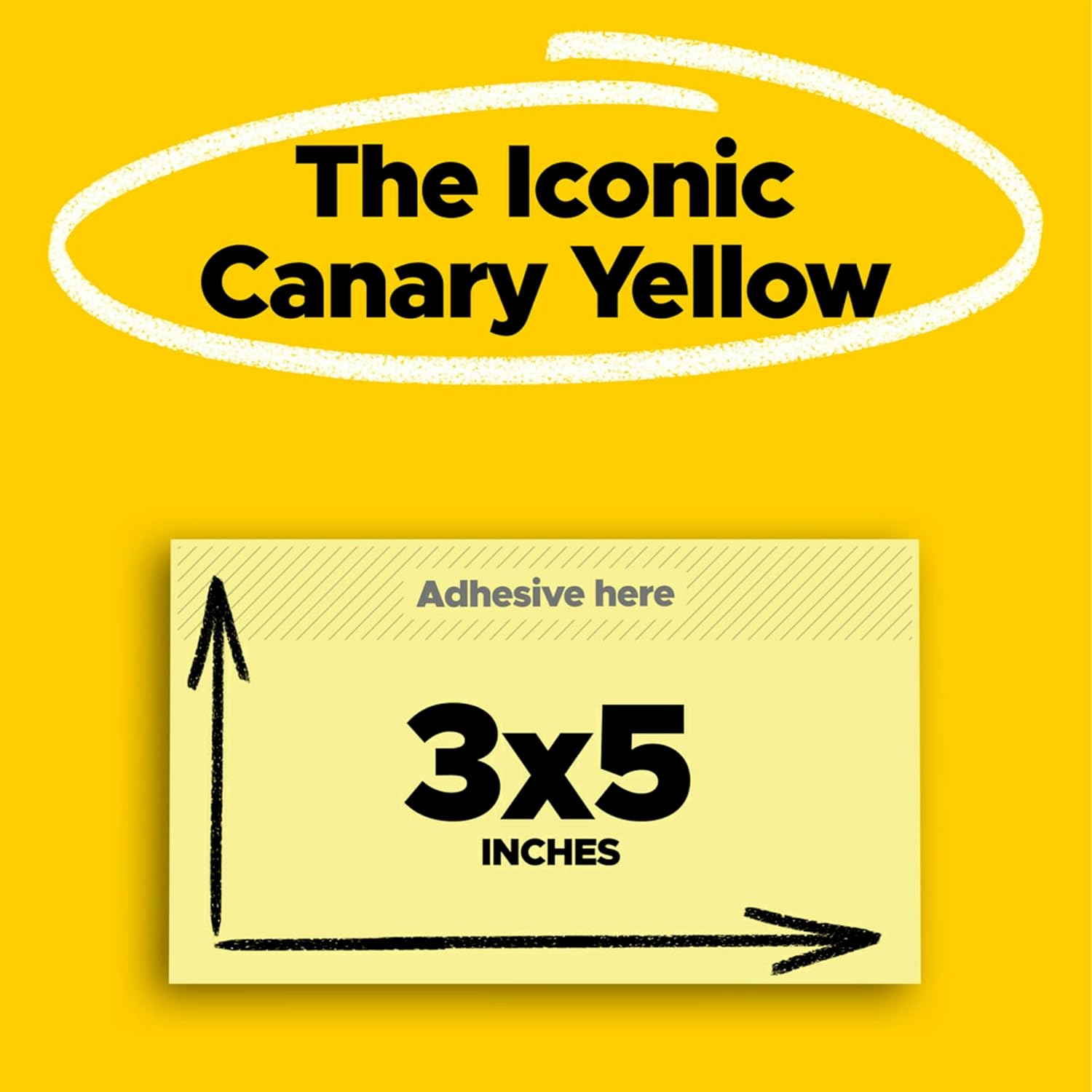 Post-It Super Sticky Notes, 3 X 5-Inches, Canary Yellow, 12-Pads/Pack image number 3