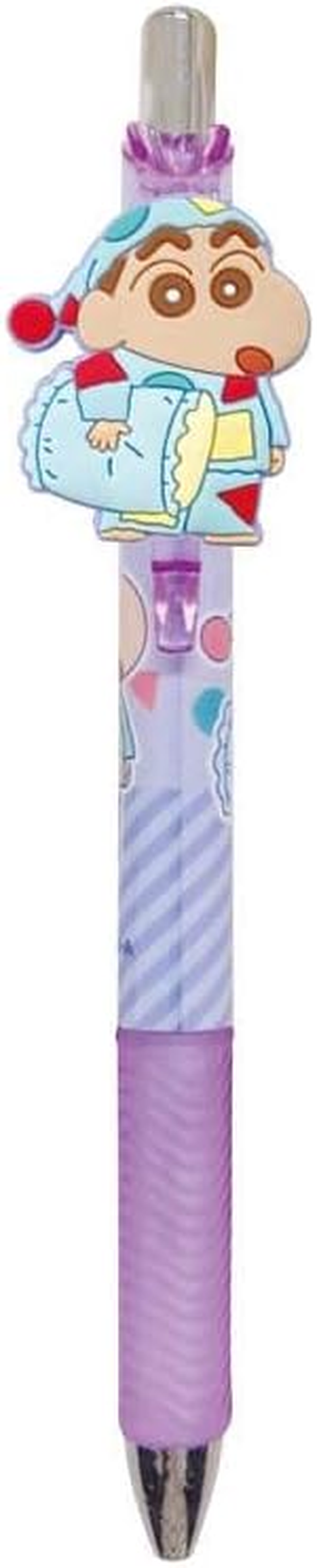 Eye Planning K6496B Crayon Shin-Chan Gel Pen with Mascot, Purple image number 1