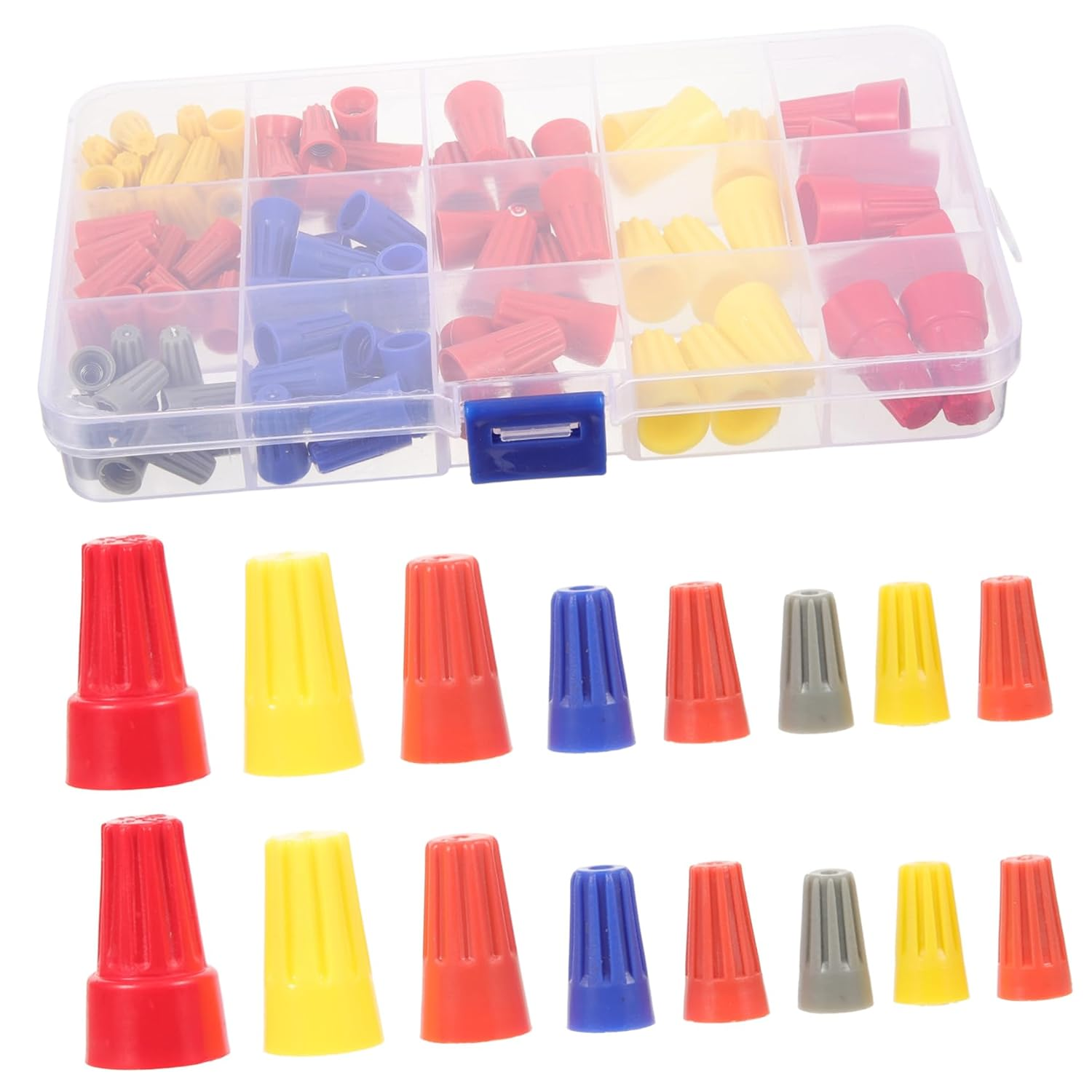 FELTECHELECTR 102Pcs Screw Type Crimping Cap Spring Insert Nuts Screw Terminals Wire Connectors Wire Connector for Quick Connection Ground Wire Connector Terminals with Spring Insert Wire Caps image number 5