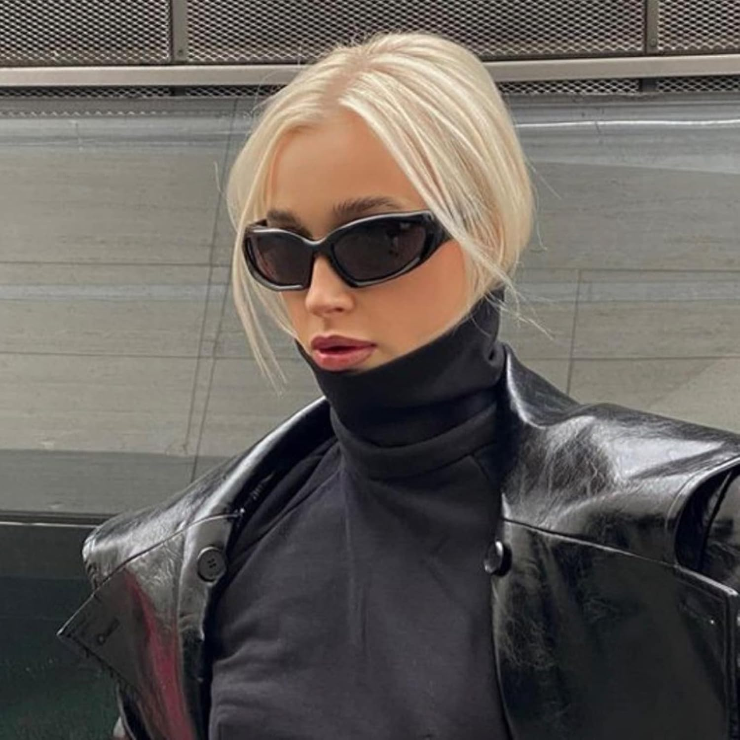 Wrap around Sunglasses for Men Women Stylish Fashion Sun Glasses Outdoor Sport Sunglasses UV400 Shades - Gray image number 7