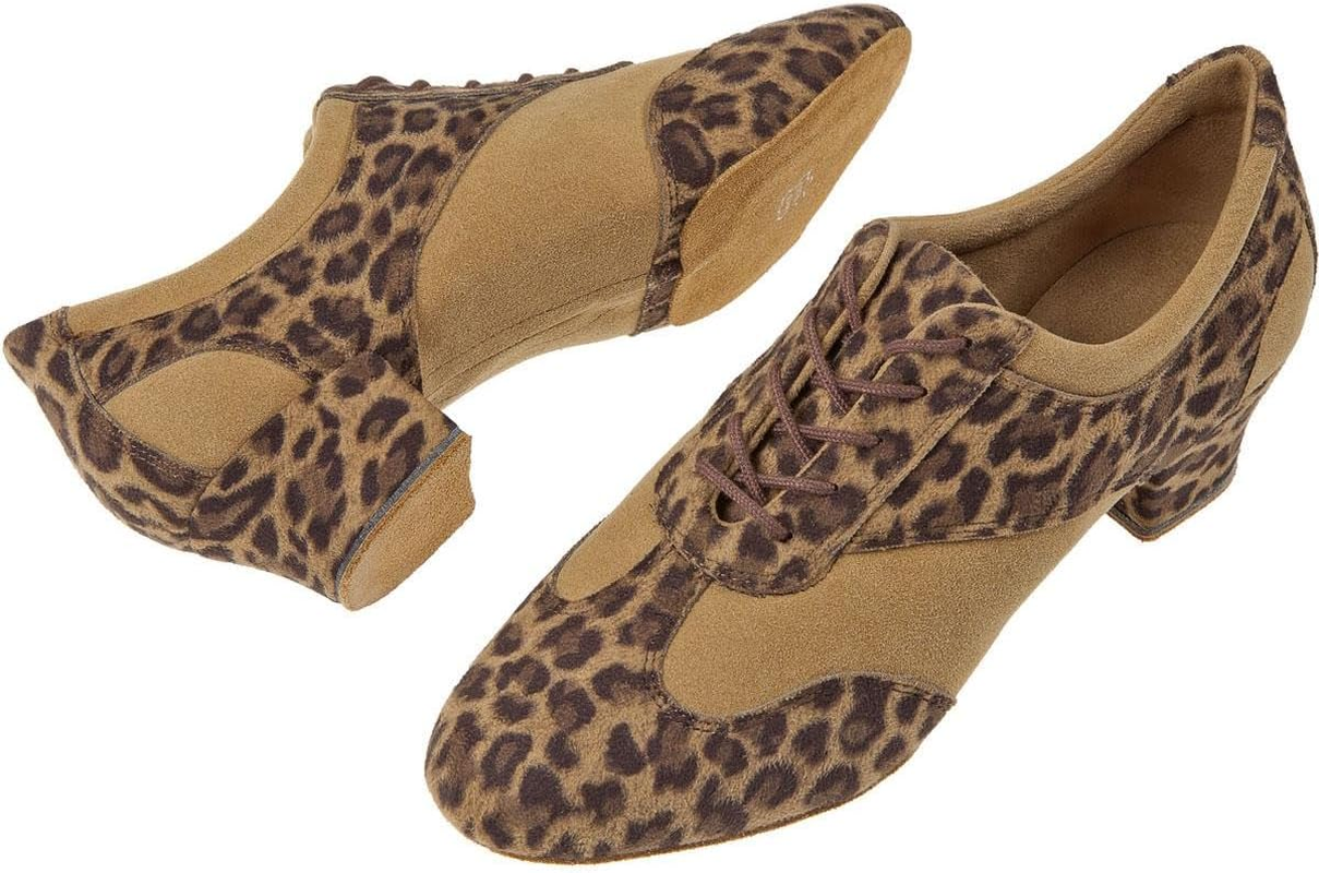 Diamant Women'S Trainer Shoes 188-234-609 - Microfibre Leopard - 3.7 Cm Block Heel - Split Variospin Sole - Normal Width - Made in Germany image number 1