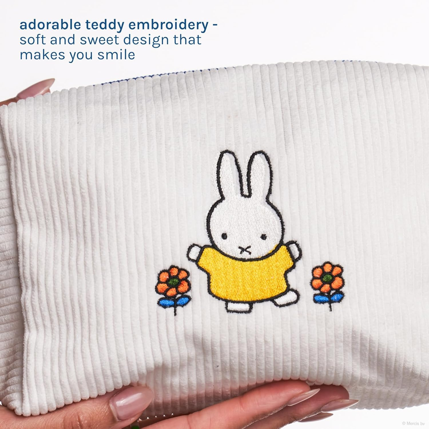 The Cr&egrave;me Shop X Miffy Perfect Travel Makeup Bag, Cute Zipper Pouch, Spacious, Durable, Lightweight Cosmetic Organizer, Official Miffy Design, with Hang Tag & Printed Label image number 1
