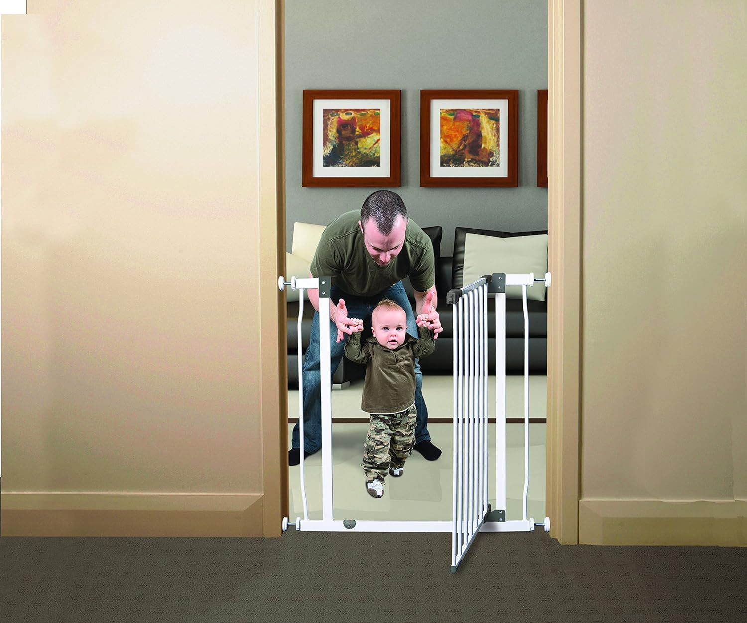 Dreambaby Liberty Xtra-Tall Security Gate with Smart Stay-Open Feature, White, image number 7