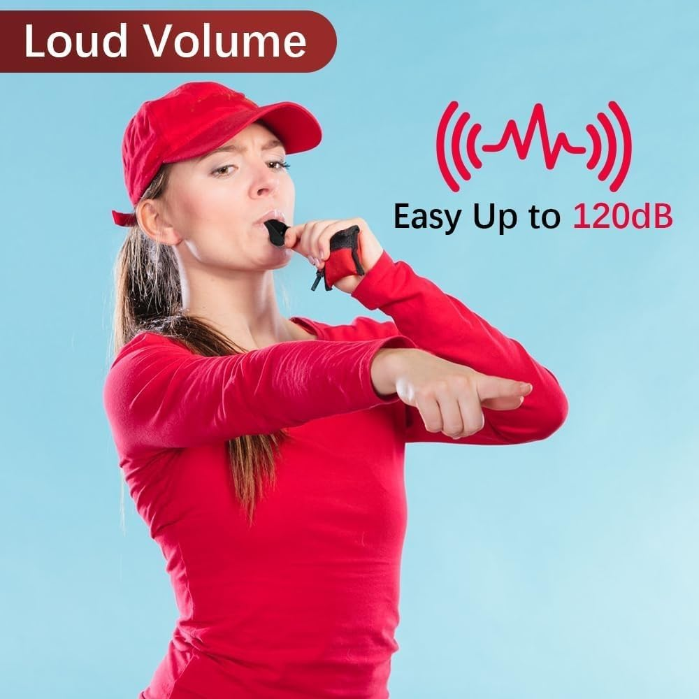 Whistle, Plastic Whistle for Coaches, Whistle Emergency Whistle for Adults Lifeguard Whistle with Lanyard Loud Crisp Sound Dog Whistle Referee Whistle Coach Whistle image number 4