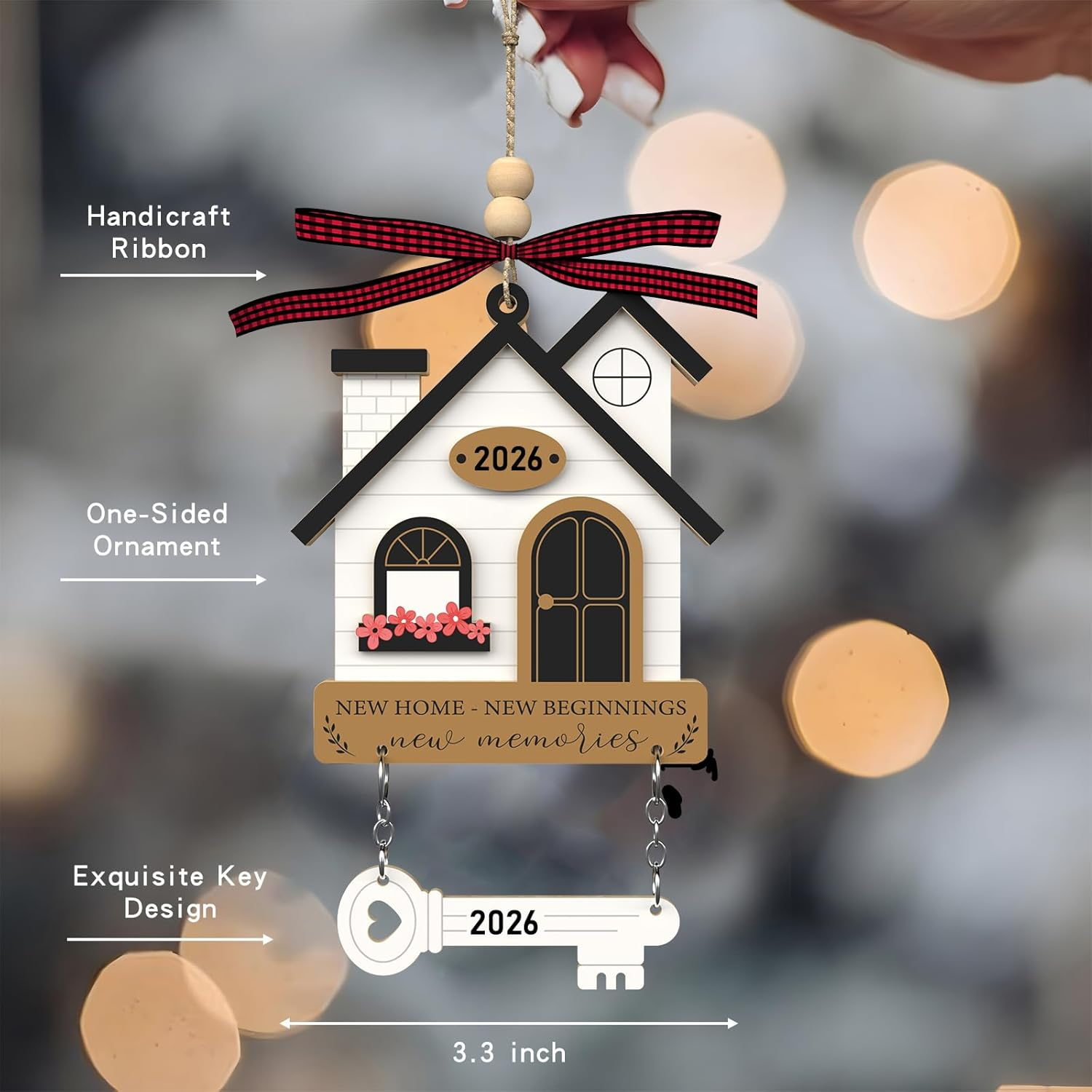 House Warming Gifts New Home - Housewarming Gifts for New House - Housewarming Gift Presents for Women, Couple - New House New Beginning -New House Owners Gift Ideas - Wooden Home Ornament 2026 image number 6