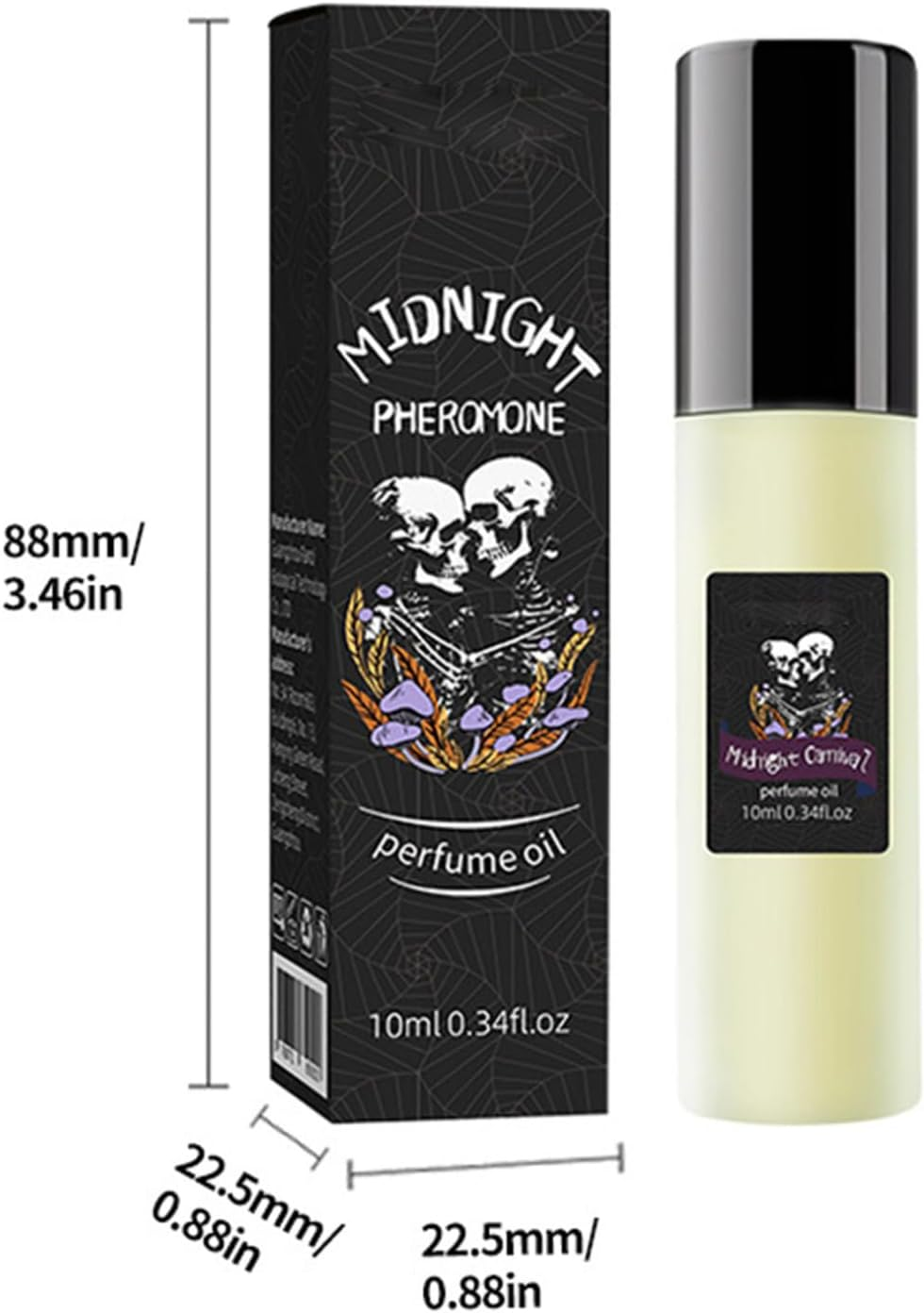 FEESHOW Midnight Pheromone Perfume Oil for Women Men Unisex Long Lasting Fragrance for Night Parties Halloween Dates Black One Size image number 2