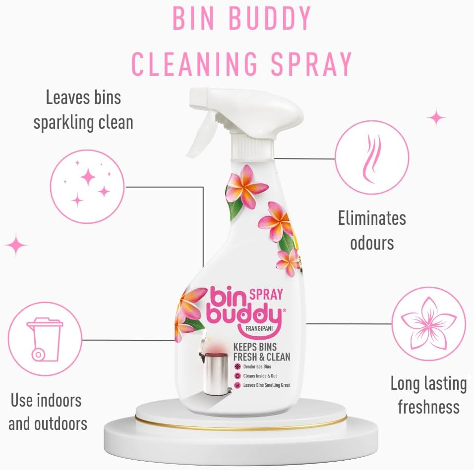Bin Buddy Frangipani Spray, 500Ml, Kills Germs, Bin Freshening, Leaves Your Bin Smelling Great, Suitable for Indoor and Outdoor Bins image number 3