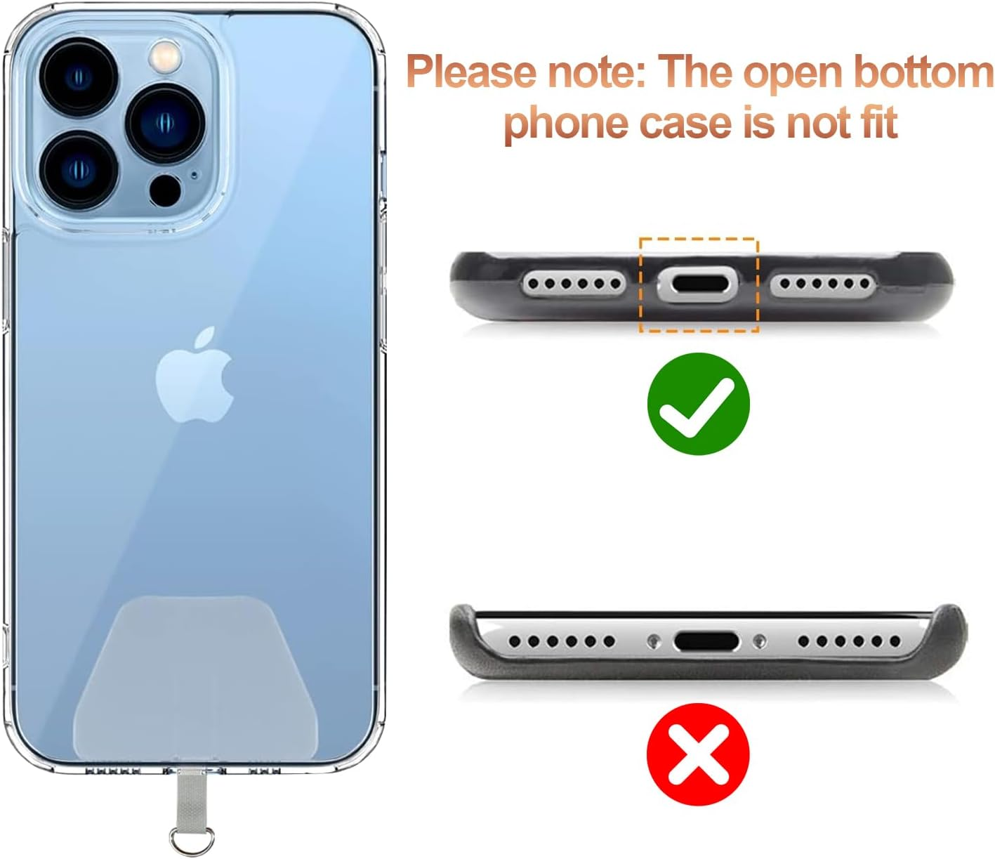 Phone Lanyard-2&times; Adjustable Neck Strap,2&times; Phone Patches,H HOME-MART Universal Cell Phone Lanyard Mobile Phone Lanyard Multifuctional Patch Lanyards Compatible with Most Smartphones - Black+Red image number 3