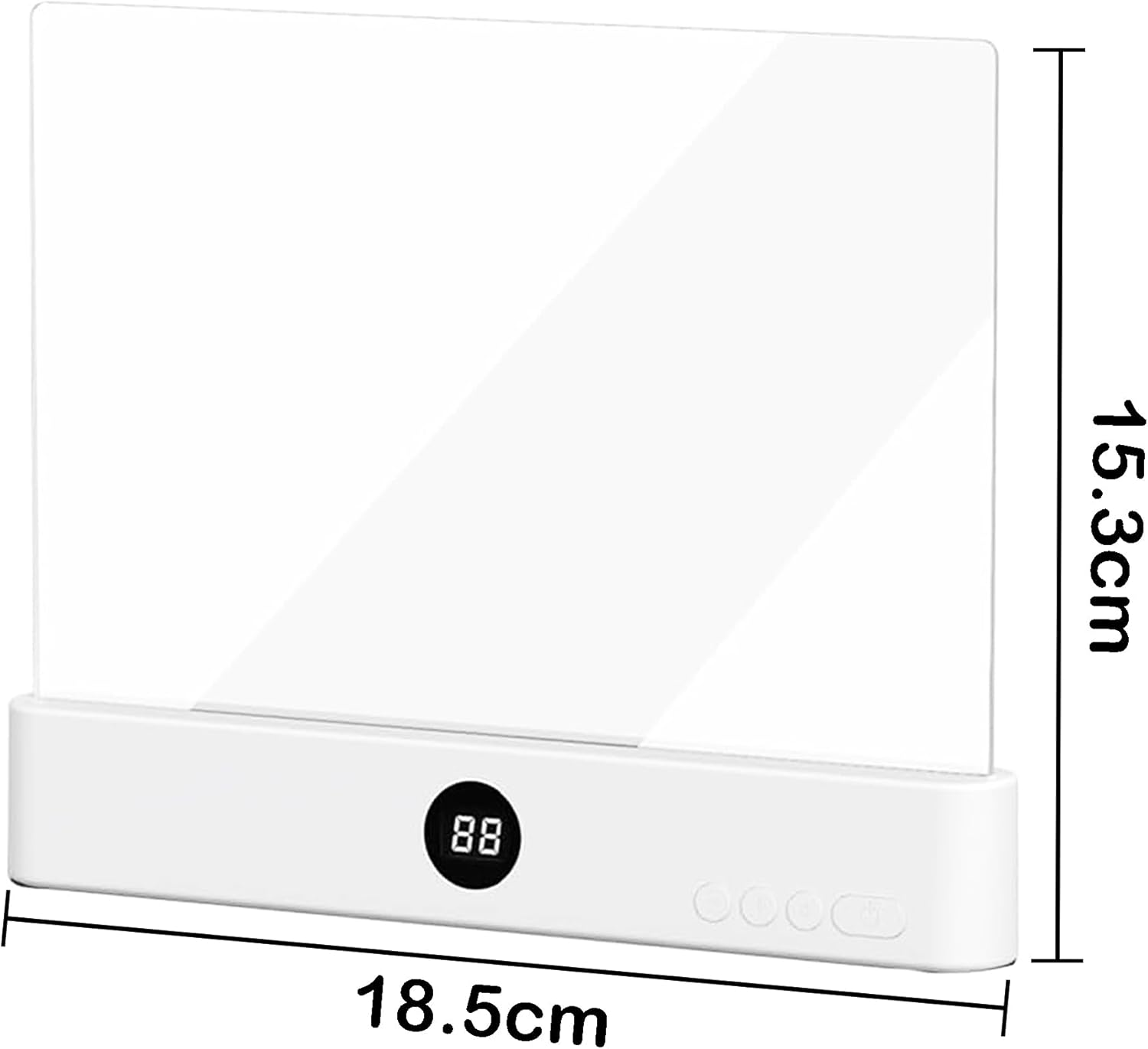 TSWCBYYLB Rechargeable Flat Dimmable Clear Panel LED Book Light with Timer & 3 Colors for Reading in Bed at Night (Pink) - White image number 5