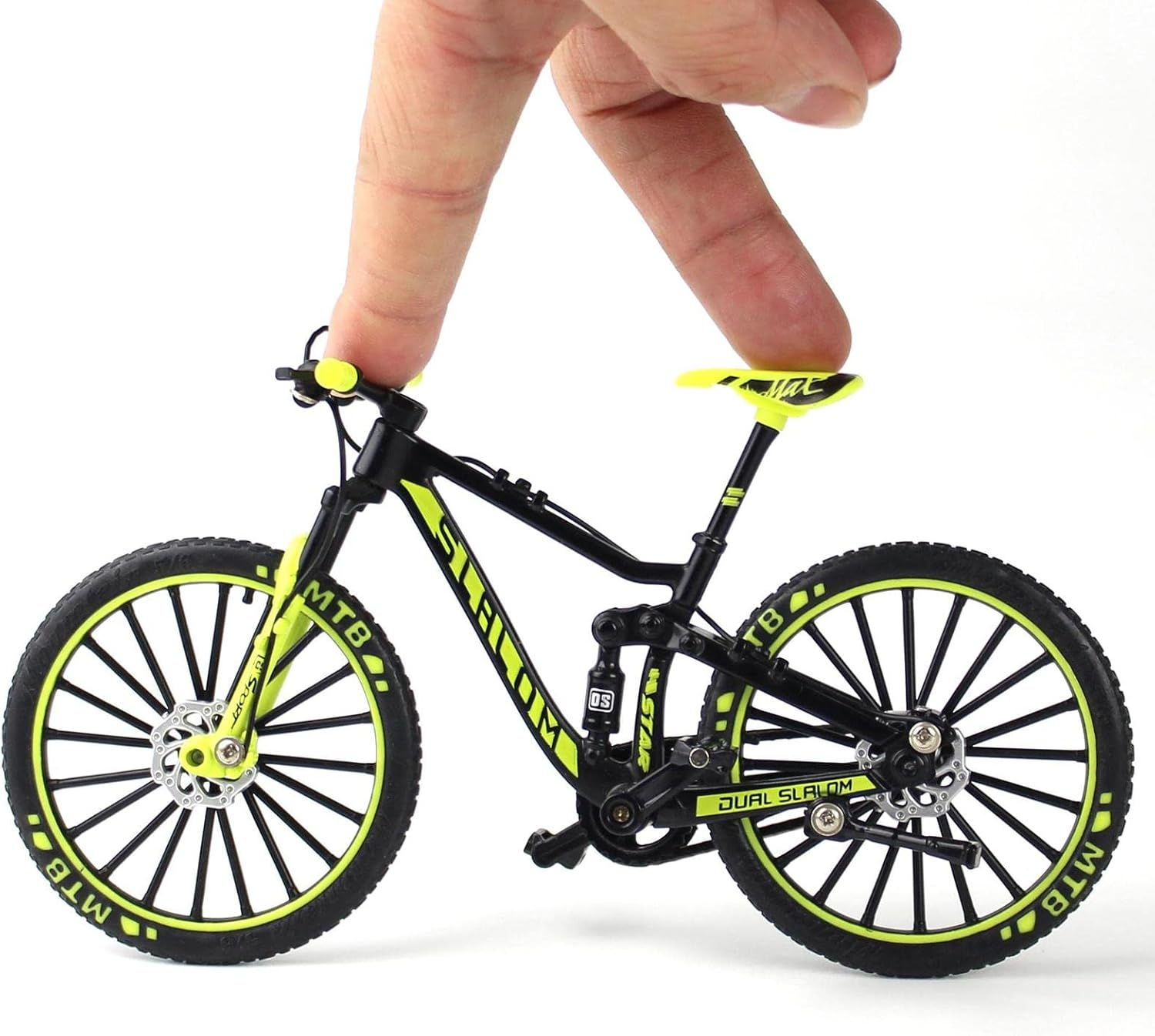 1:10 Mini Racing Mountain Finger Bike Toys Model Decoration Crafts - Green image number 6