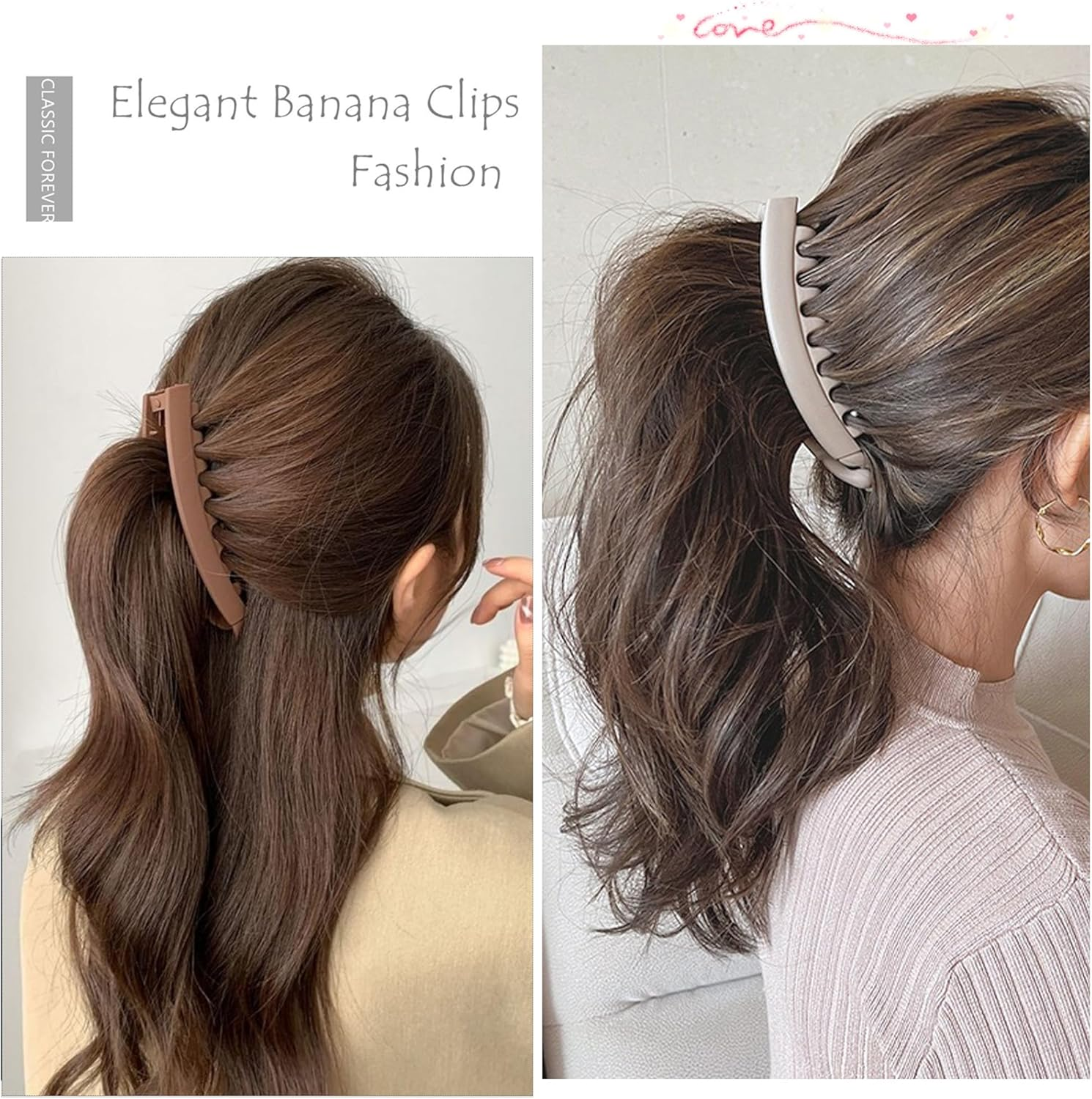 Pack of 6 Large Banana Clips Colourful Banana Hair Clip for Thick Hair, Non-Slip Ponytail Holder Clip for Women and Girls - 6 Multi Colours H image number 5