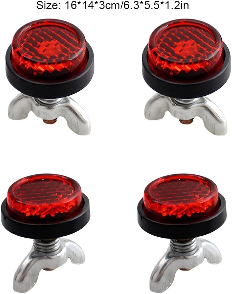 4X 4PCS Mini Reflector Tag Bo-Lt Screws for Motorcycle License Plate Frame Decorative License Plate Reflector Plate image number 6
