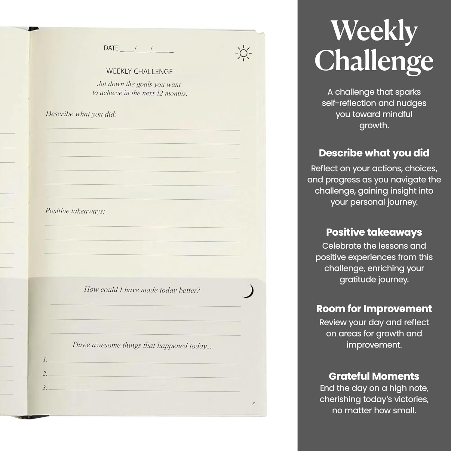 The Original Gratitude Journal - 5 Minute a Day Gratitude Journal with Quotes and Prompts for Affirmation Reflection & Wellness - the Five Minute Happiness Journal for Women & Men for Optimism & image number 1