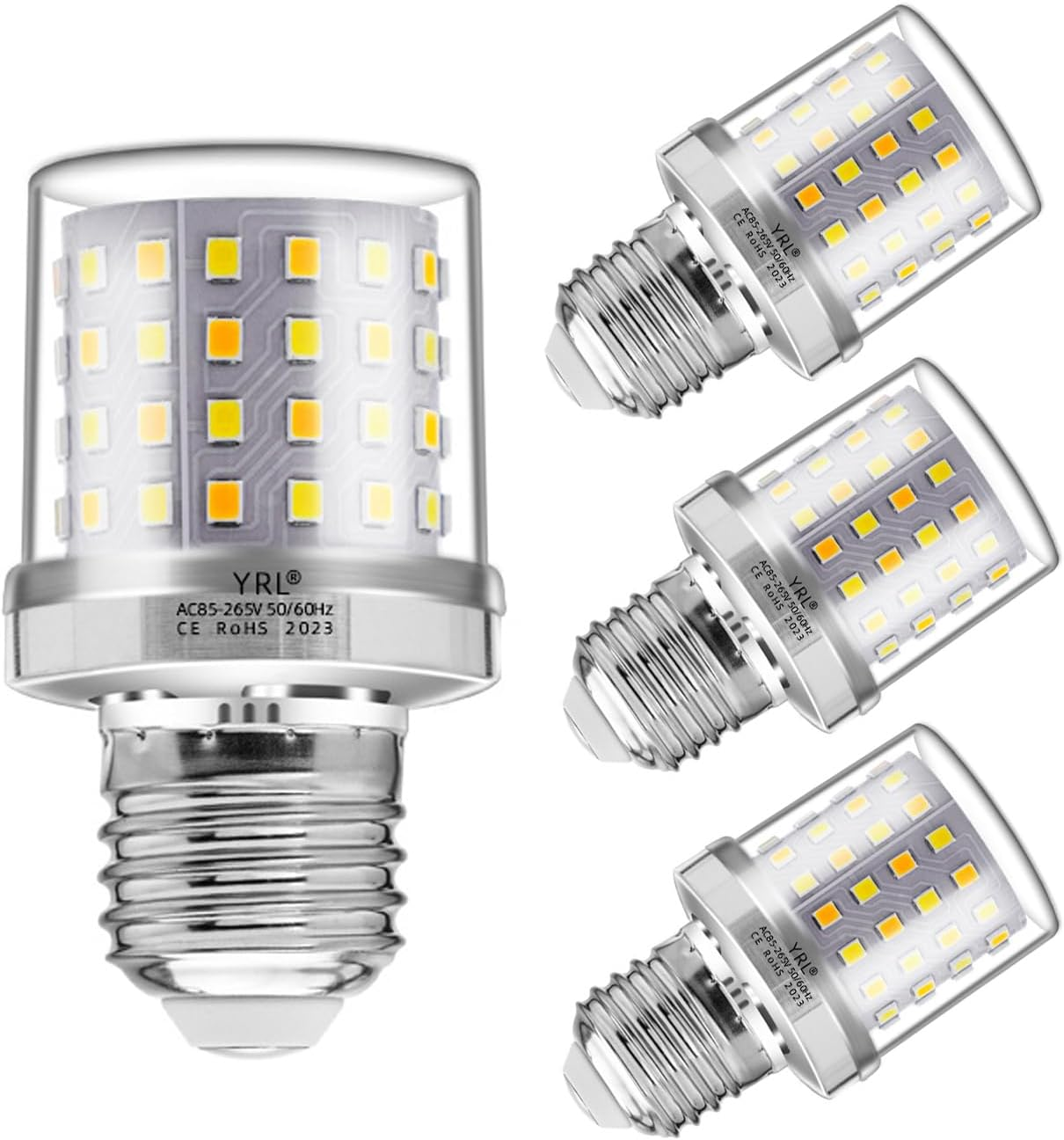 Mini LED Corn Bulbs 9W, B15 Bayonet Light Bulbs, Warm White 3000K, 80W Incandescent Equivalent, 800LM Non-Dimmable, Corn Light for Home Lighting, Pack of 4 (3000K-Warm White, B15)