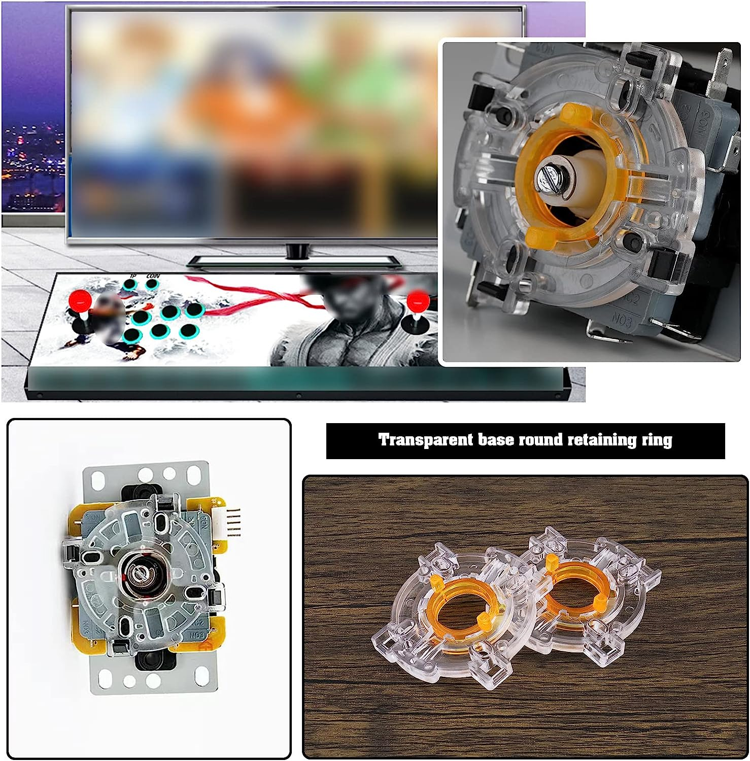 SING F LTD 2Pcs GT-Y round Restrictor Gate Replacement Compatible with Sanwa JLF Series JLF TP 8YT (SK) JLF TP 8Y (SK) JLF TP 8S (SK) Plastic