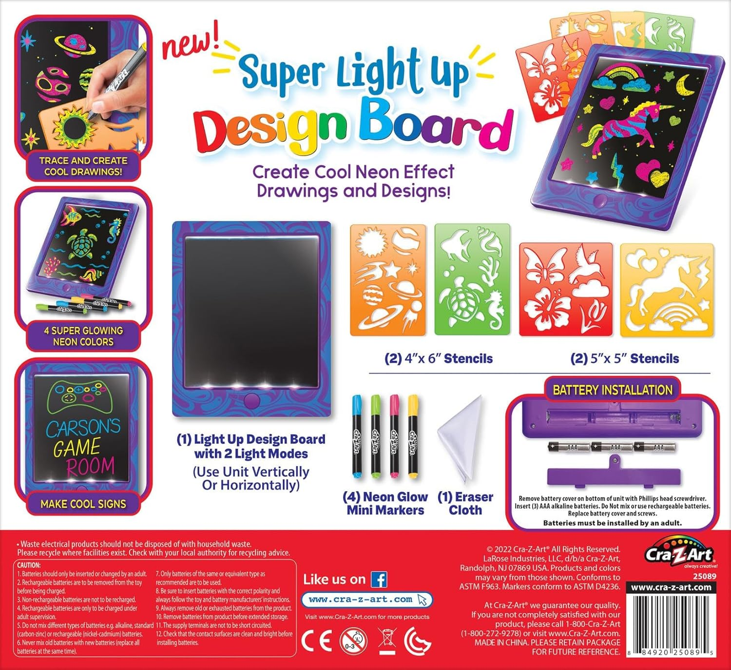 Cra-Z-Art Stationery Light up Design Board image number 3