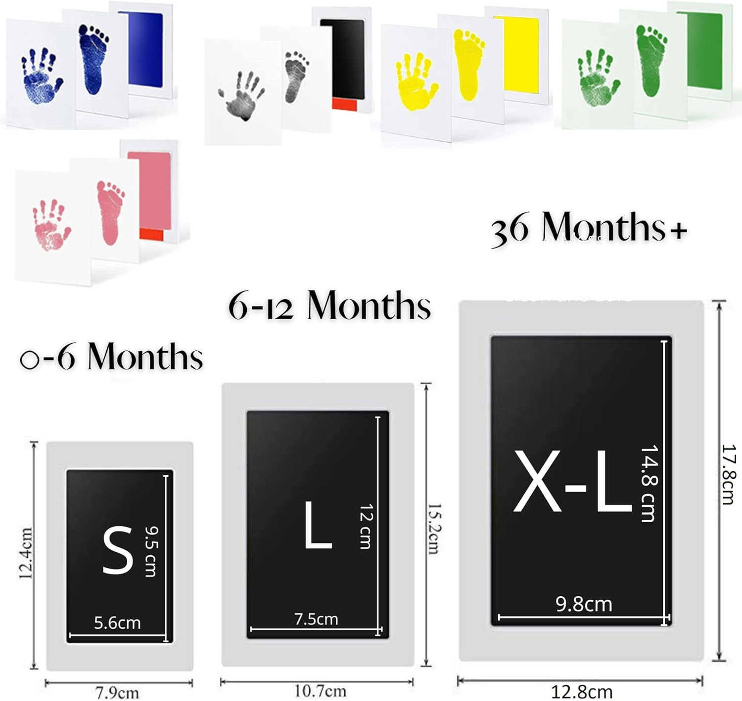 Baby Growth Hand Foot Print Photo Frame Pet Safe Inkless Newborn Souvenir Gift Mothers Fathers Day Card Making Craft Baby Shower Memories image number 2