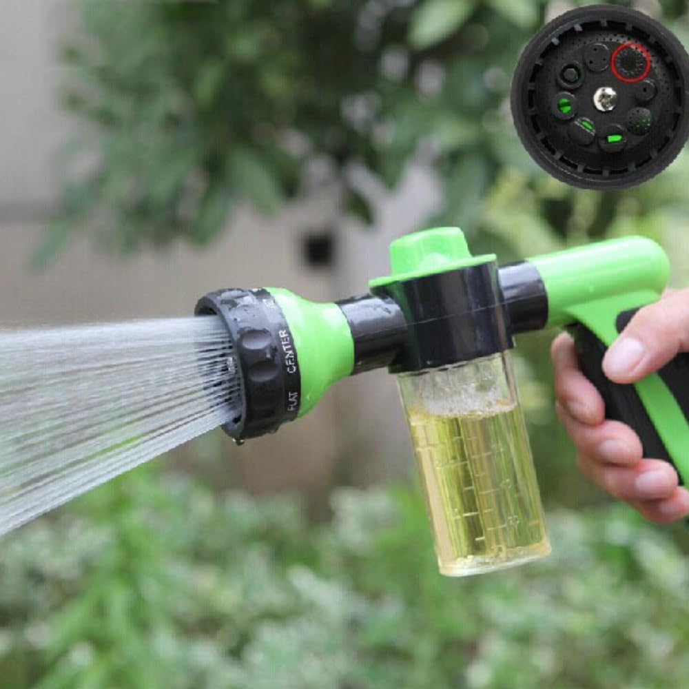 Foam Sprayer Gun Foam Sprayer Garden Hose Nozzle for Car Wash Pressure Nozzle for Watering Plants Soap Dispenser Gun High Pressure Car Wash Brush Foam Gun 8 Adjustable Spray Patterns image number 4