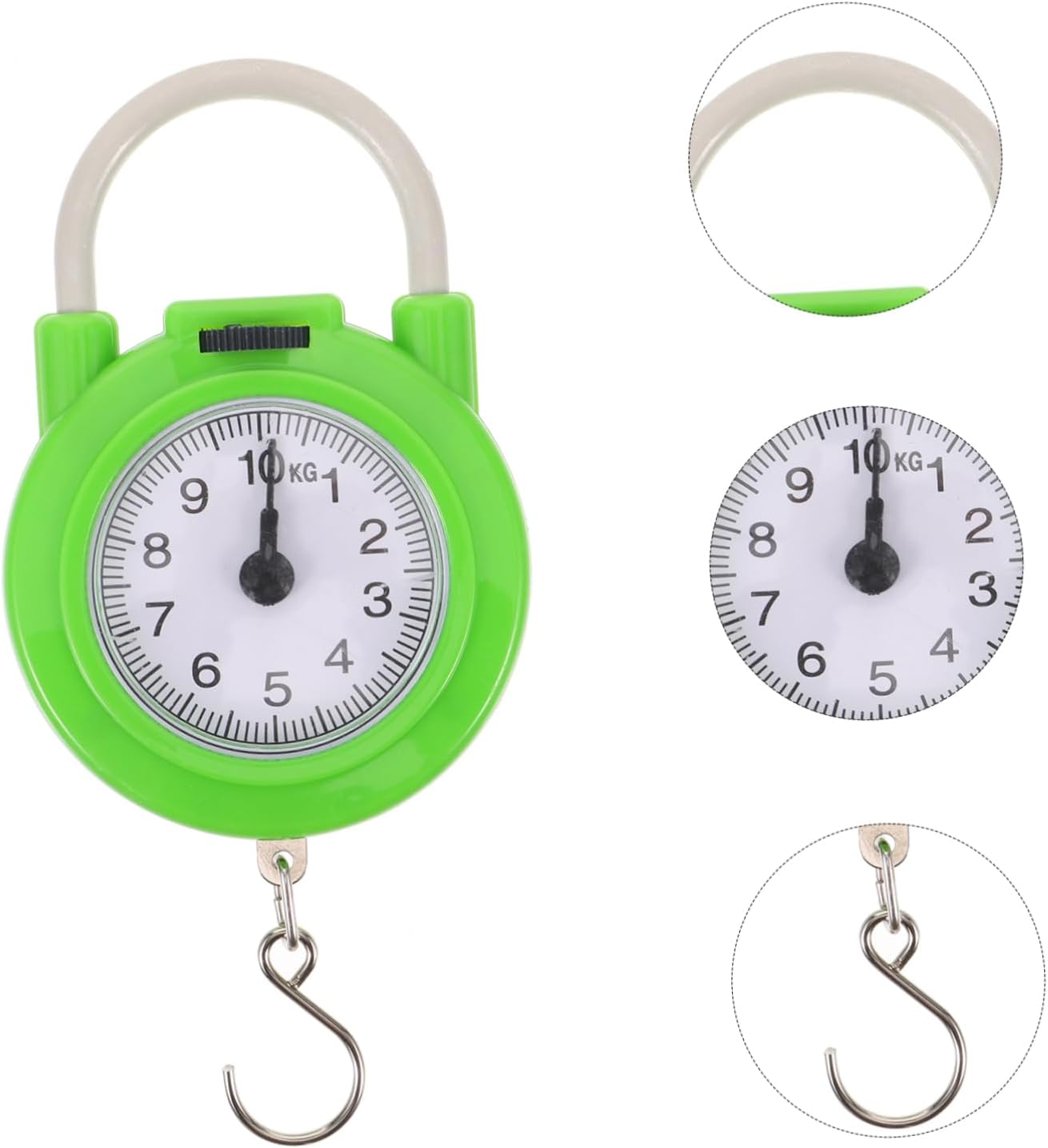 OATIPHO Portable Spring Scale Handheld Luggage Weight Scale Manual Suitcase with Hook Small for Travel Outdoor Green image number 5