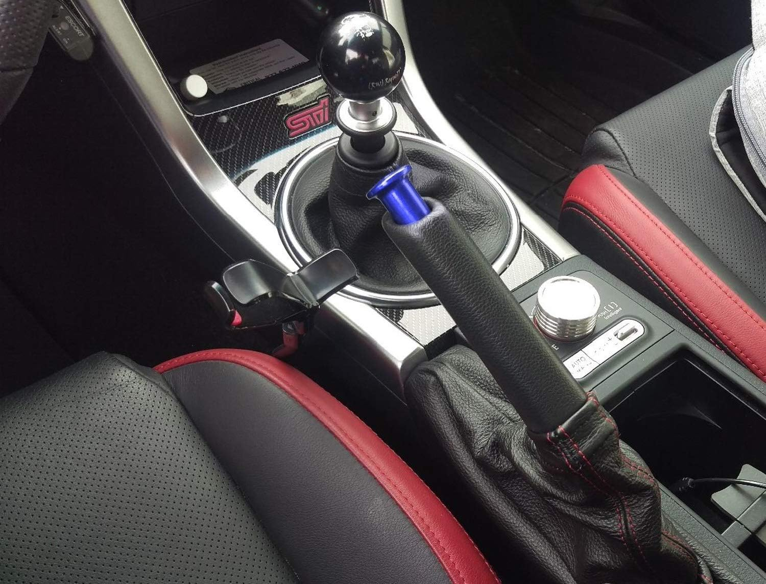 Ijdmtoy Sports Blue Billet Aluminum Handbrake Tip Press Button Compatible with 2013-2016 Scion FR-S, 2017-2021 Toyota 86, 2013-2021 BRZ image number 4