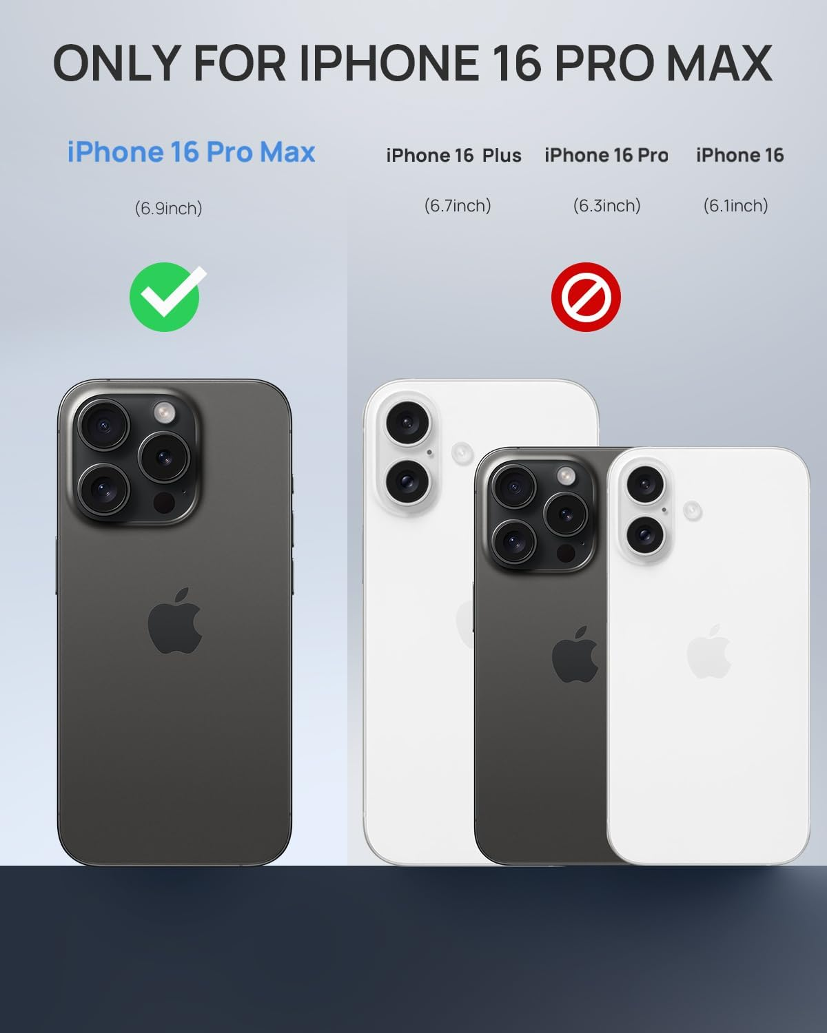 Lanhiem for Iphone 16 Pro Max Case Magnetic, IP68 Waterproof Dustproof Case, [Compatible with Magsafe] [Built-In Screen Protector] Full Body Heavy Duty Rugged Phone Cover 6.9 Inch, Black/Clear image number 4