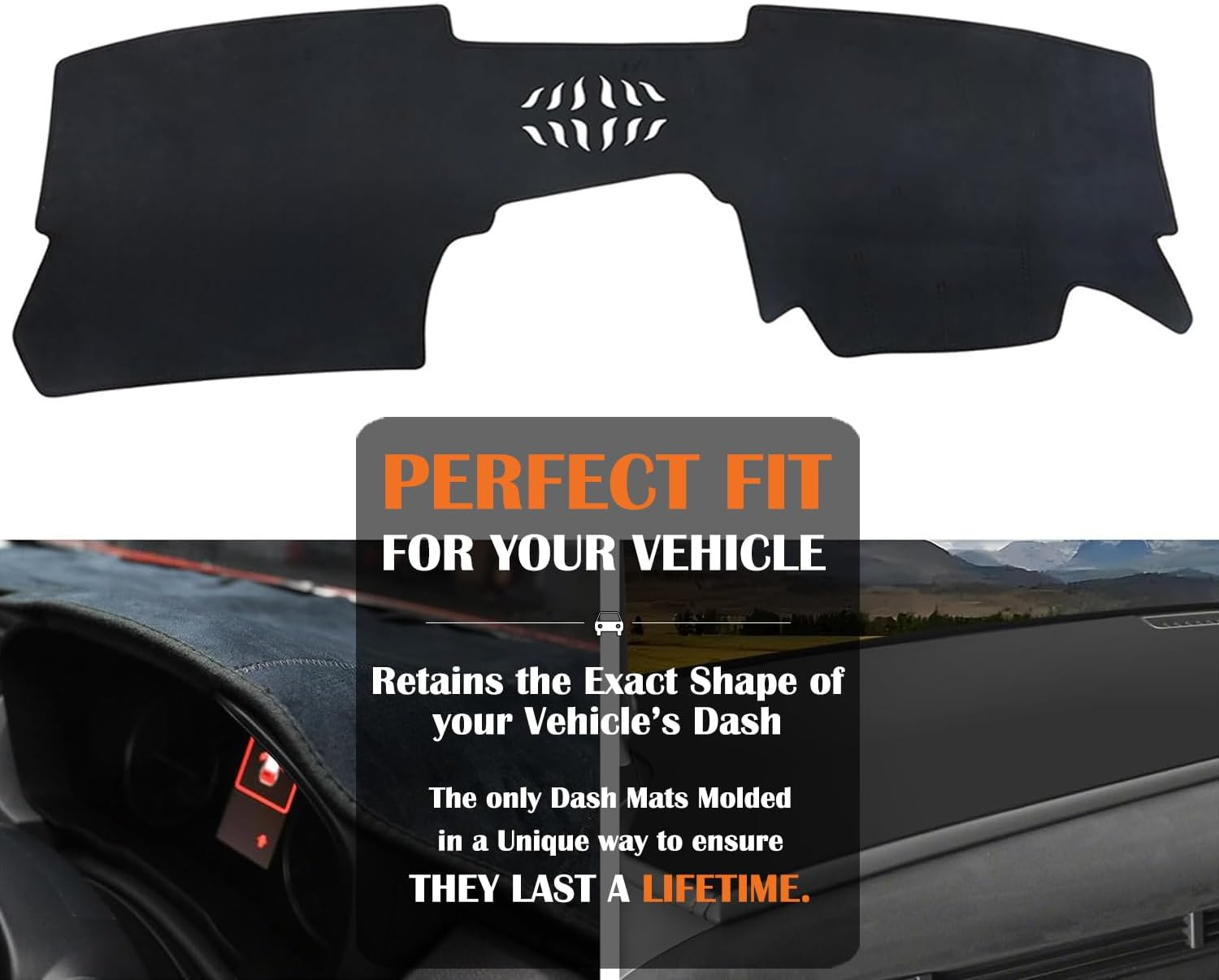 Evervenz Dash Mat for Mazda CX-30 2020 2021 2022 2023 Leather（With HUD） Dash Cover Dashboard Cover CX3003 image number 2