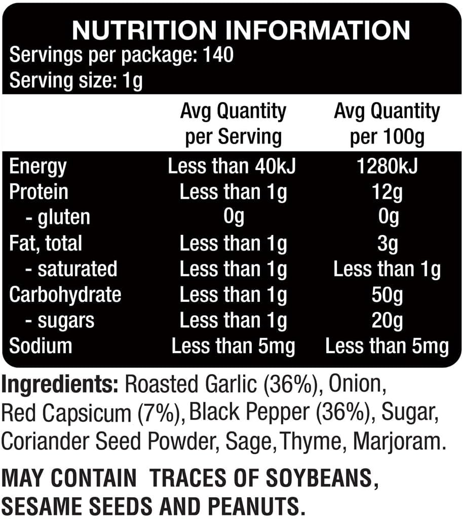 The Gourmet Collection Roasted Garlic & Red Capsicum Spice Blend, 140G &ndash; Gourmet Seasoning for Meats & Vegetables, Cooking Spices, Gluten Free, No Artificial Flavours or Colours image number 1